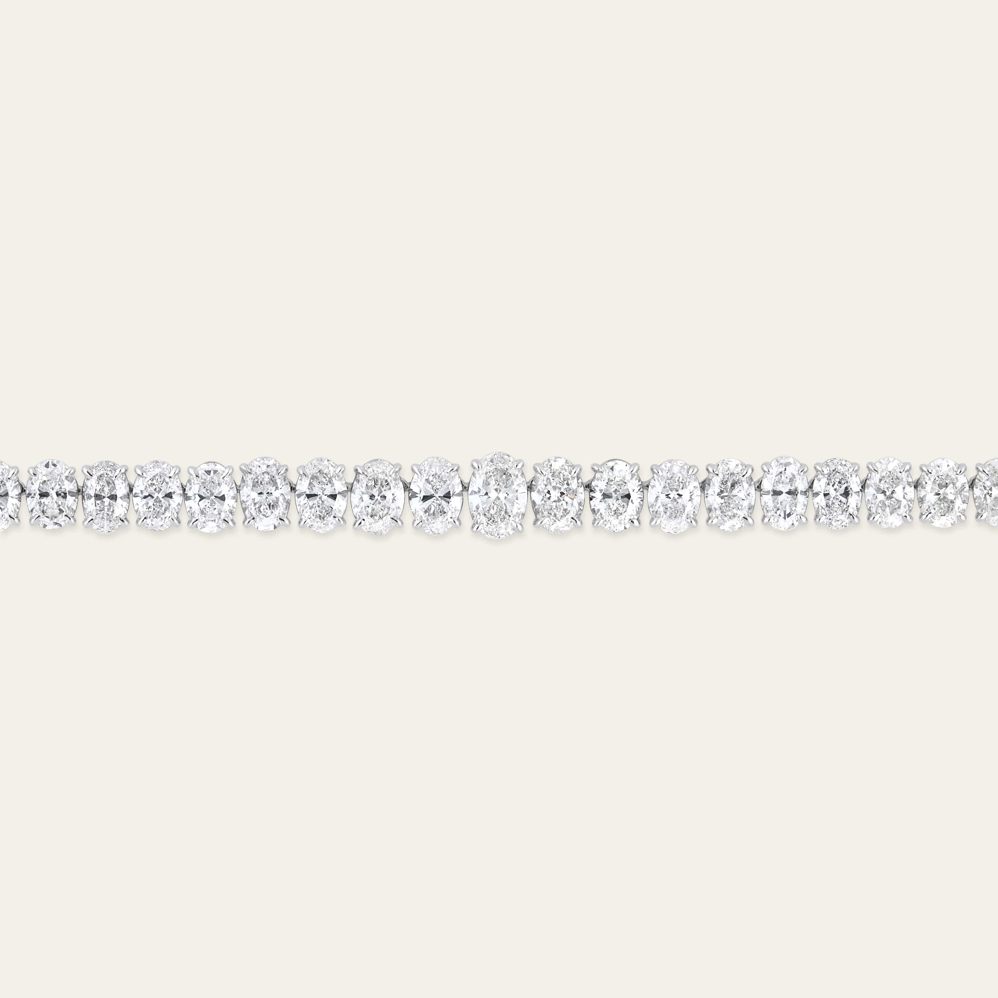 41 Carat Oval Diamond Tennis Necklace - Image 3