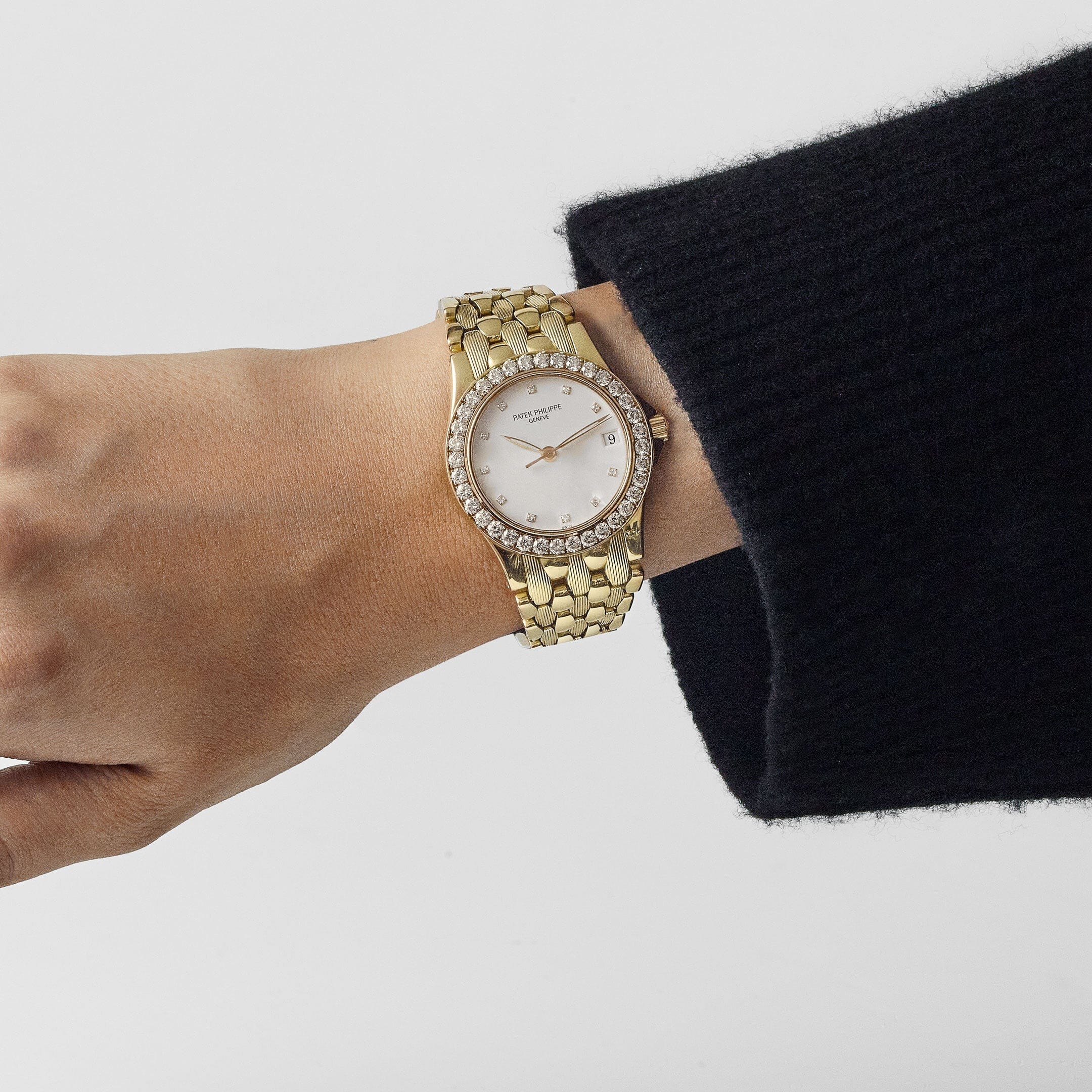 Patek Philippe Neptune 5081/10J-001 Yellow Gold White Diamond Dial Diamond Bezel (2000) - Image 2