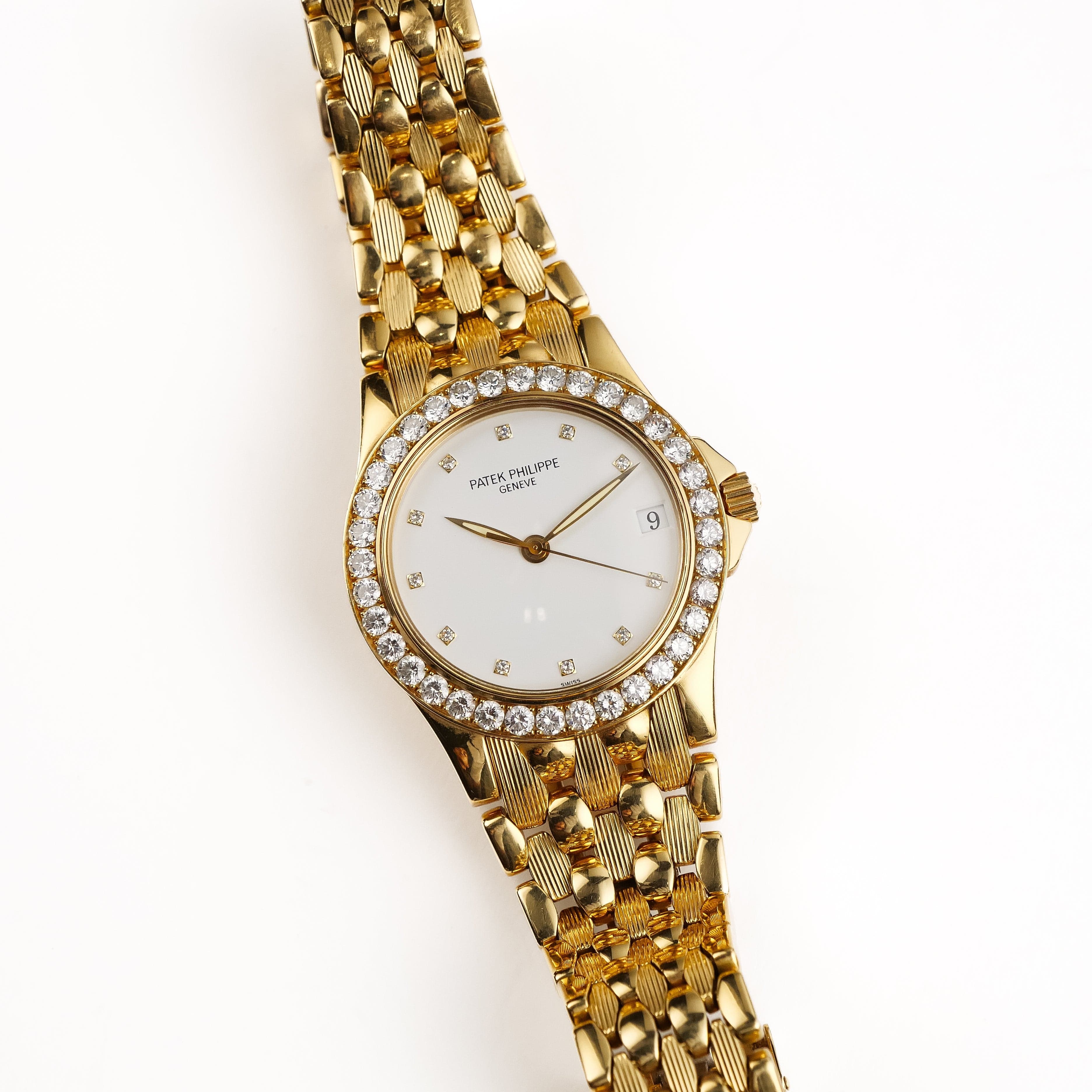 Patek Philippe Neptune 5081/10J-001 Yellow Gold White Diamond Dial Diamond Bezel (2000) - Image 7