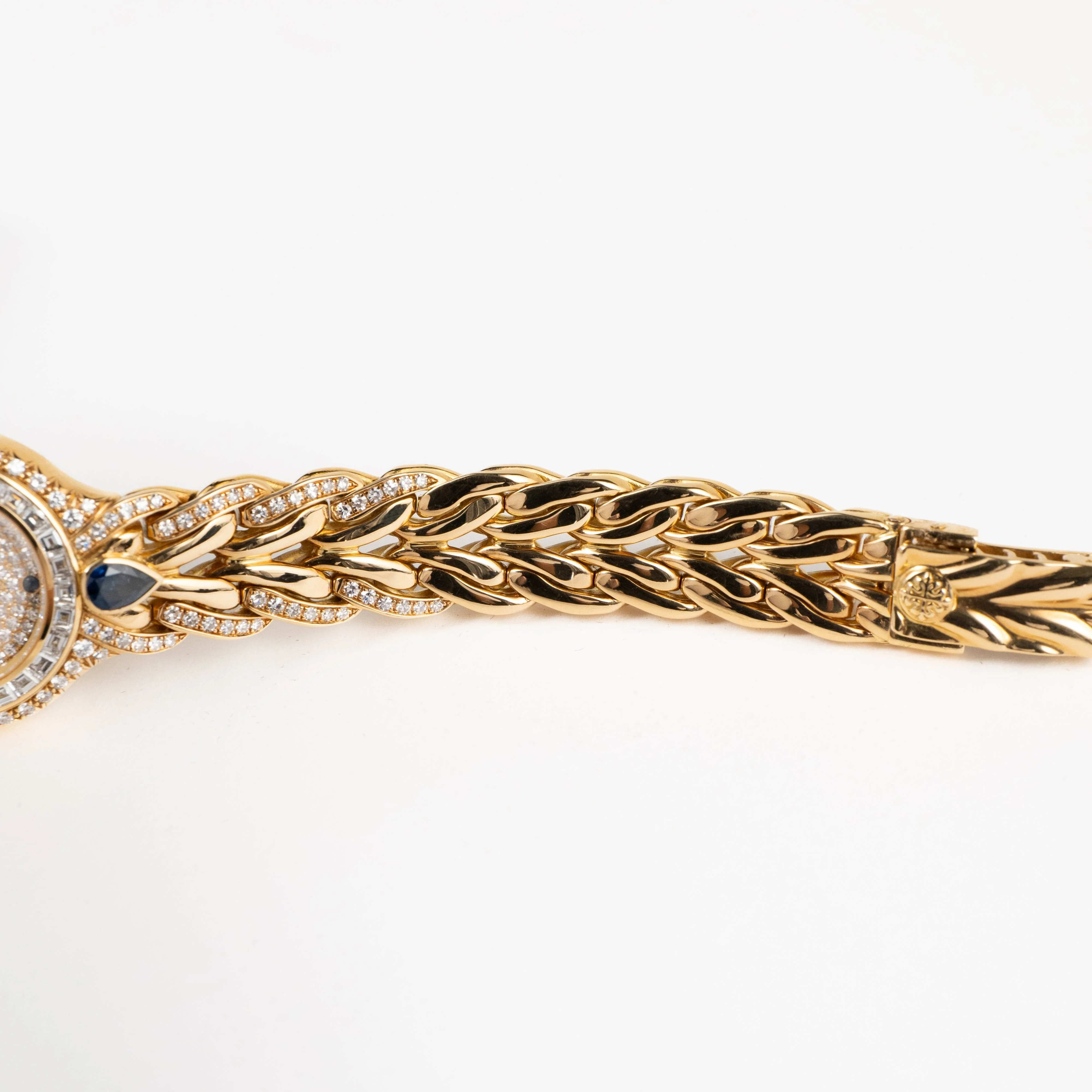 Patek Philippe La Flamme 4818/11 'Ladies' Yellow Gold Diamonds Blue Sapphires Quartz - Image 10