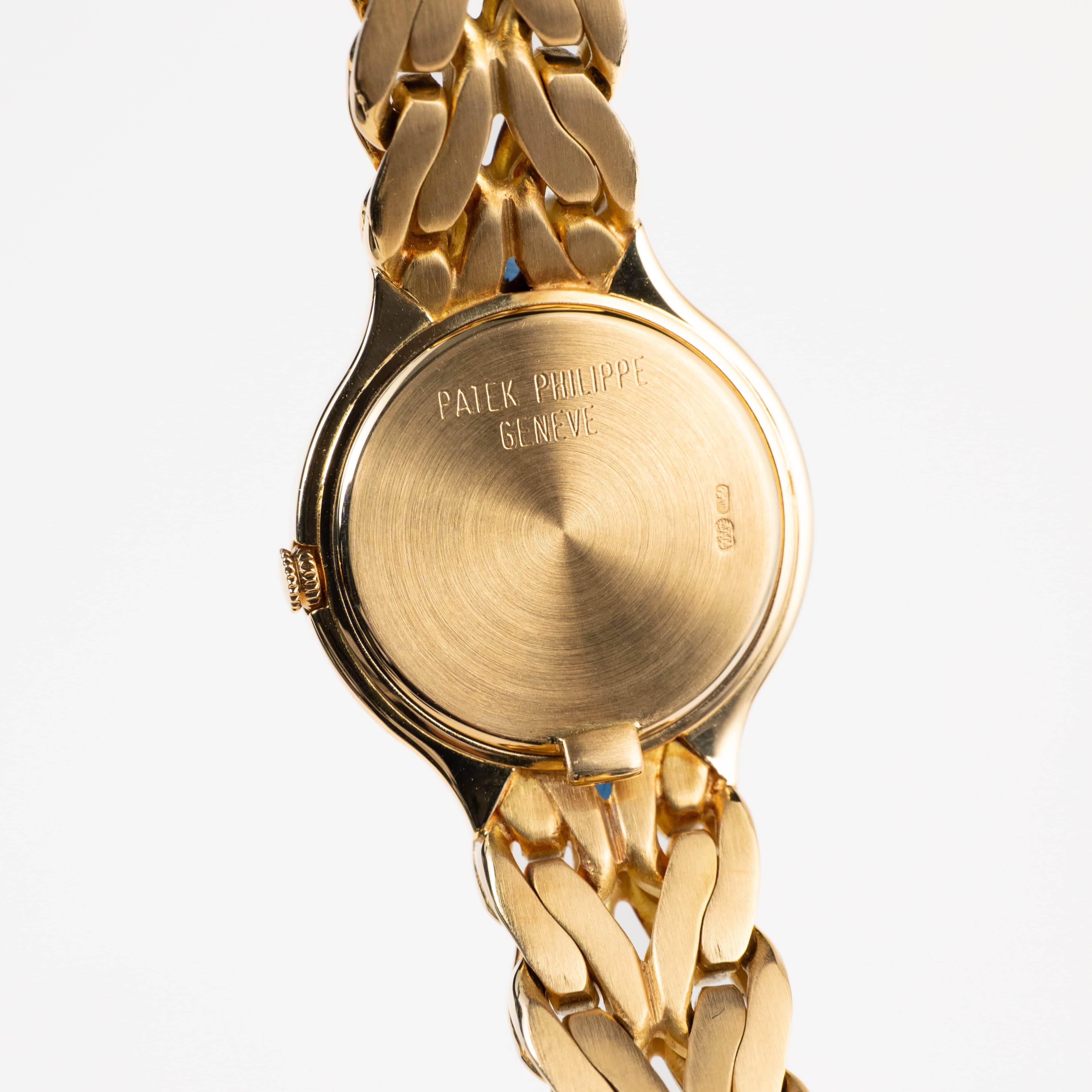 Patek Philippe La Flamme 4818/11 'Ladies' Yellow Gold Diamonds Blue Sapphires Quartz - Image 12