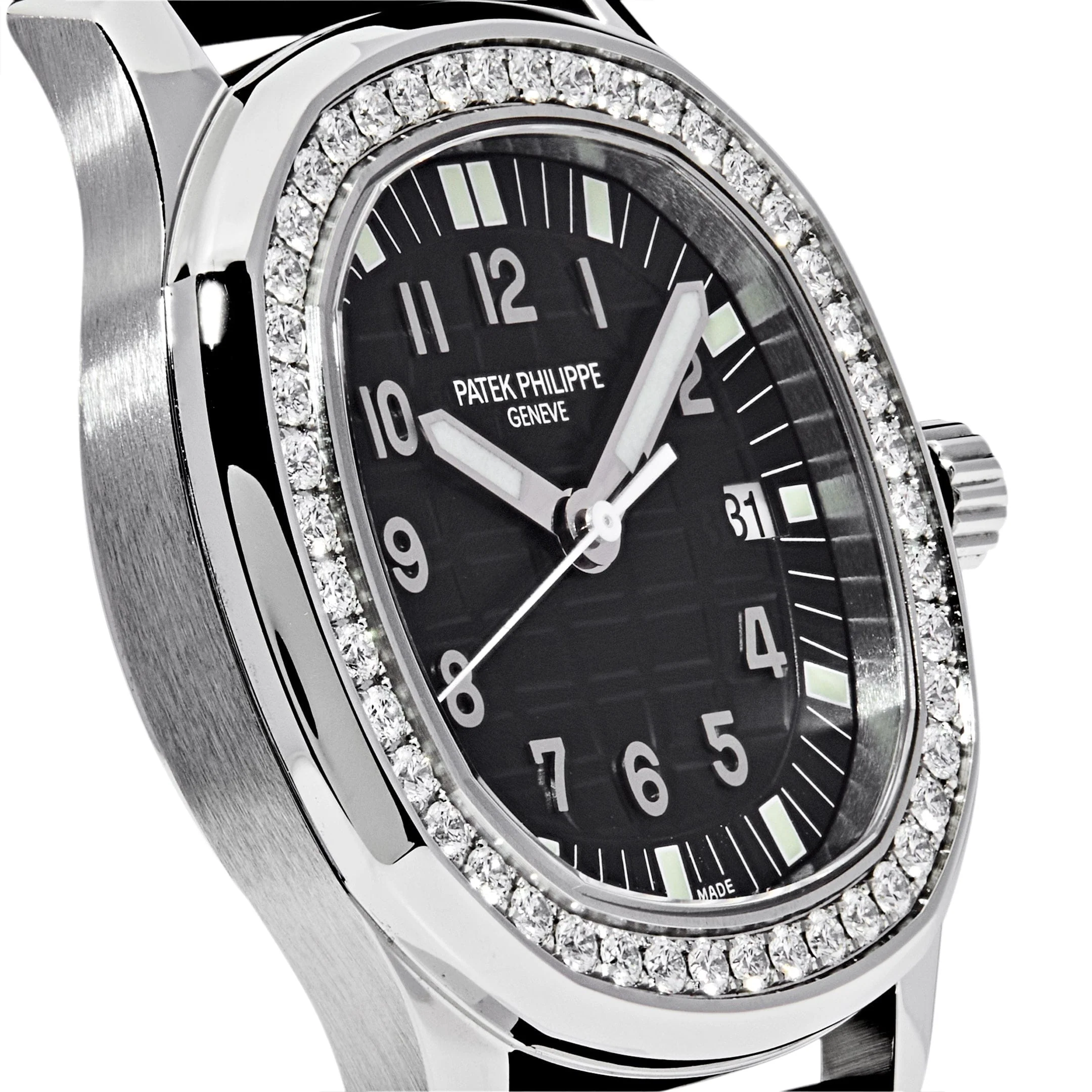 Patek Philippe Aquanaut 5067A-001 'Ladies' Stainless Steel Black Dial Diamond Bezel - Image 3