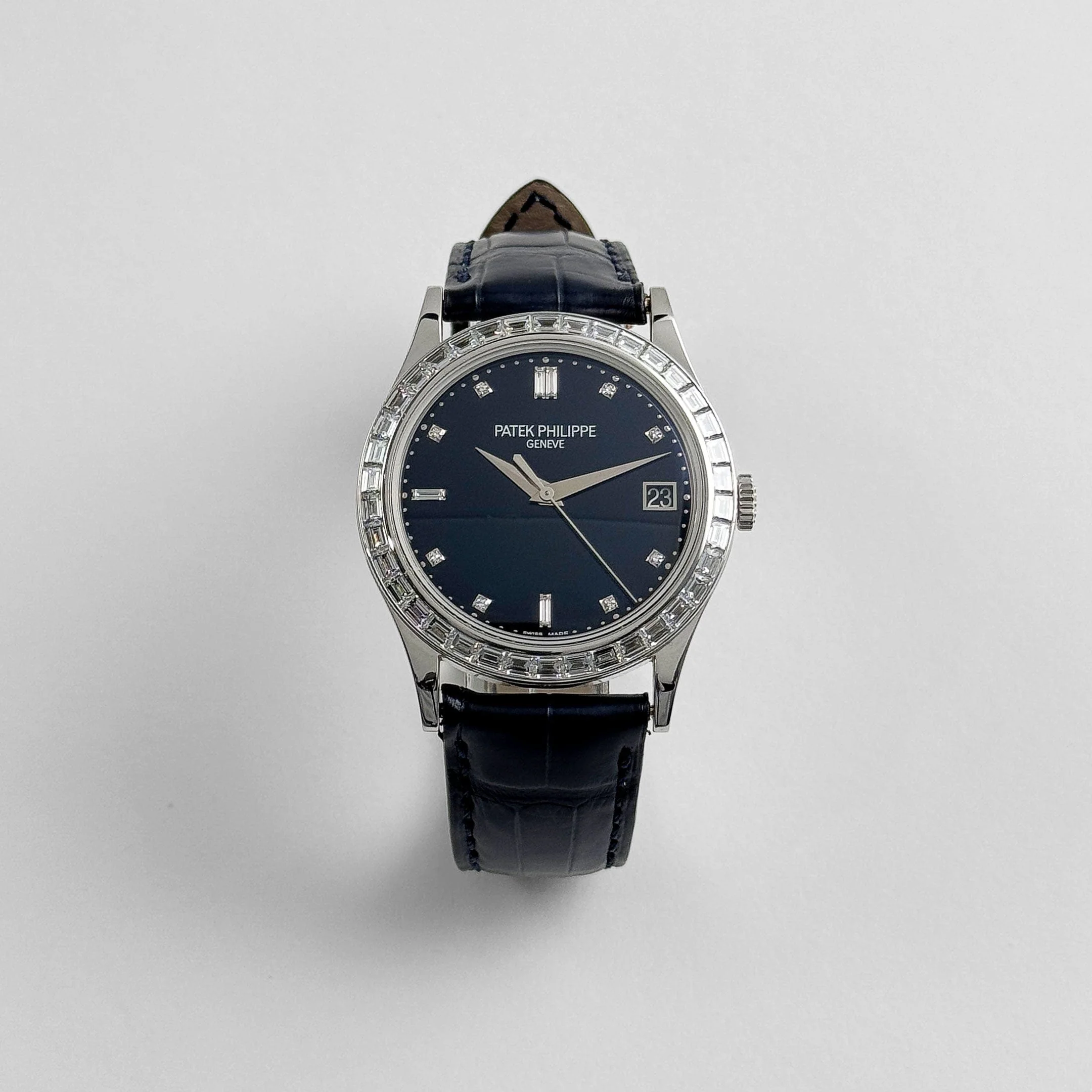 Patek Philippe Calatrava 5298P-012 Platinum Black Diamond Dial Diamond Bezel (2015) - Image 2