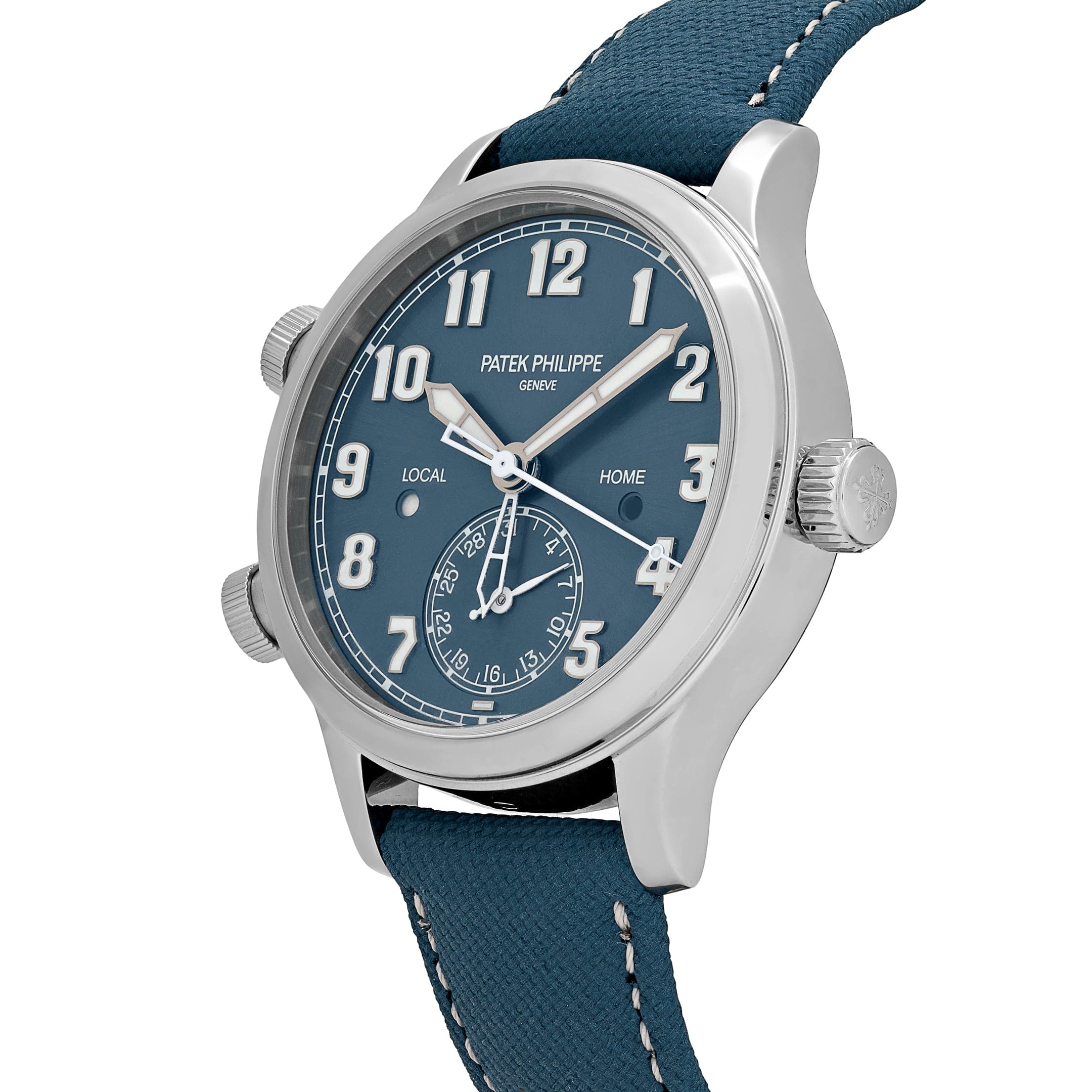 Patek Philippe Calatrava 7234A-001 'Pilot' Travel Time Stainless Steel Blue-Grey Dial Singapore Edition (2019) - Image 4