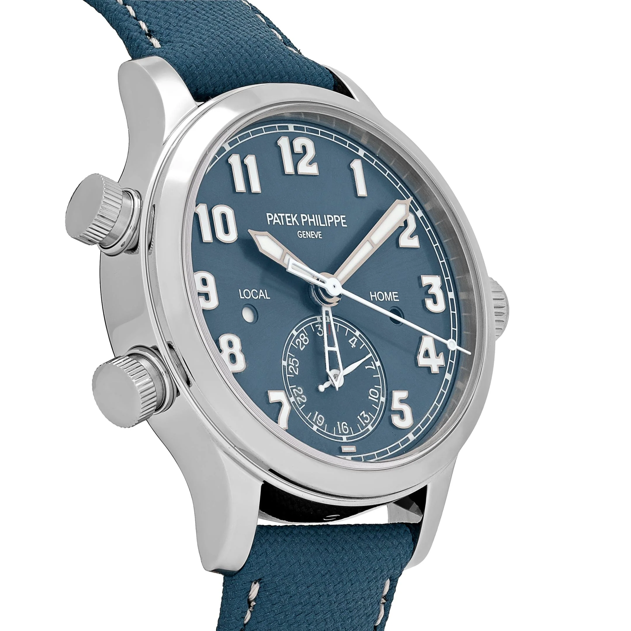 Patek Philippe Calatrava 7234A-001 'Pilot' Travel Time Stainless Steel Blue-Grey Dial Singapore Edition (2019) - Image 5