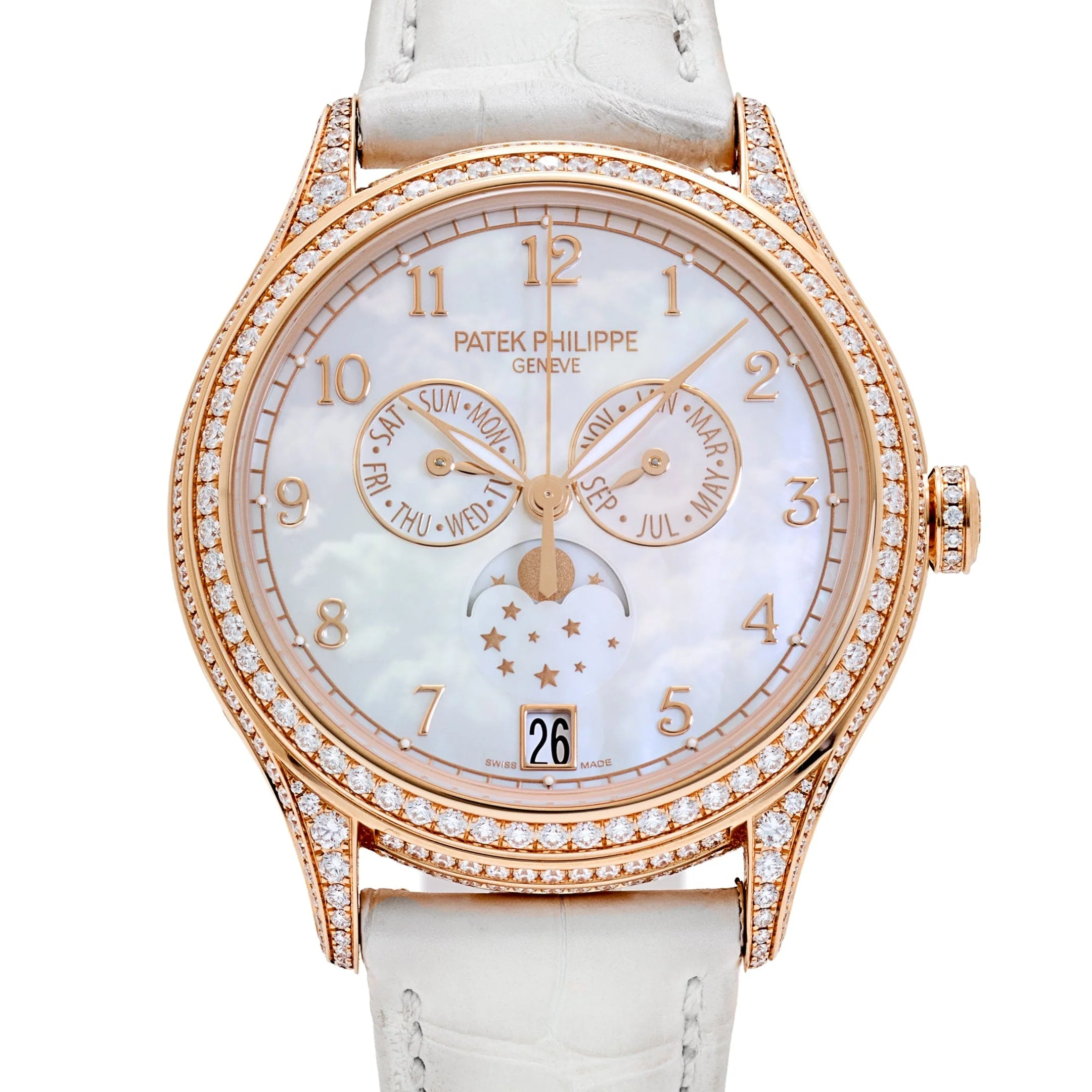 Patek Philippe Complications 4948R-001 'Ladies' Annual Calendar Moon Phases Rose Gold Mother of Pearl Dial Diamond Bezel (2025) - Image 3