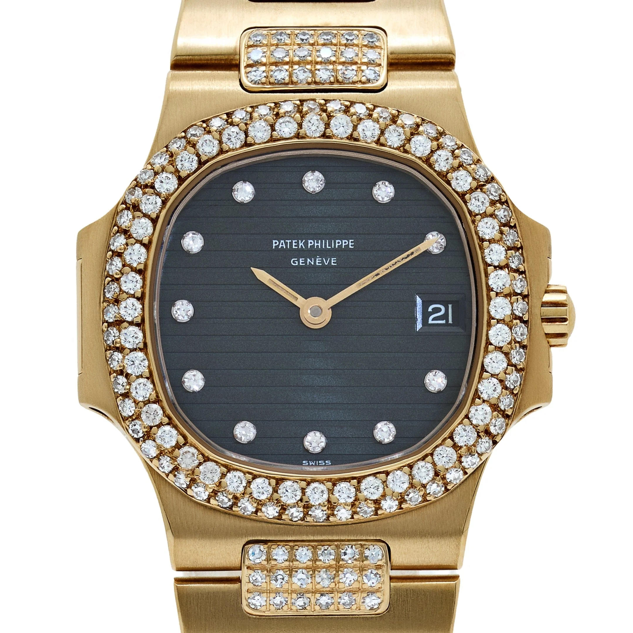 Patek Philippe Nautilus 4700/5 Yellow Gold Blue Diamond Dial - Image 4
