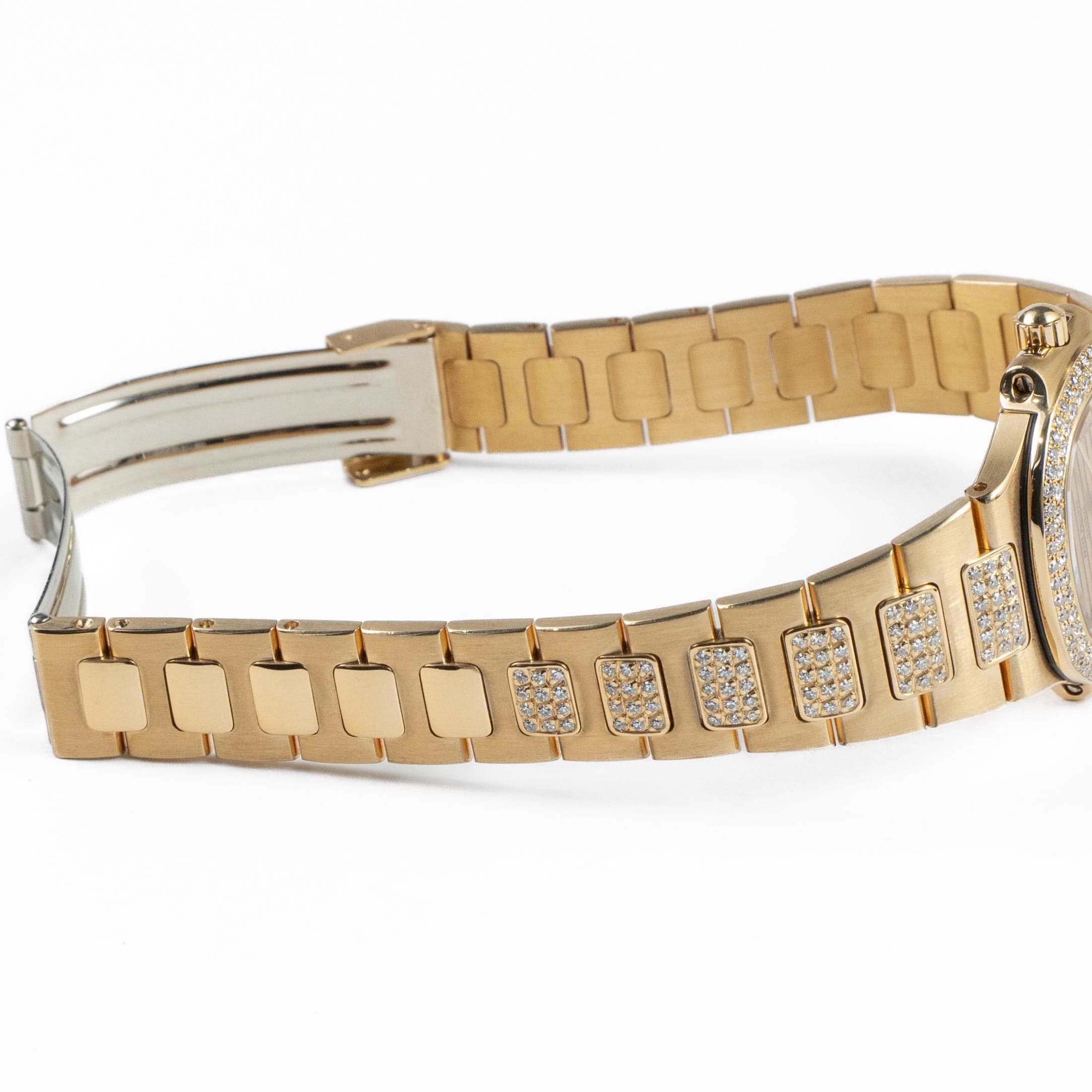 Patek Philippe Nautilus 4700 'Ladies' Yellow Gold Champagne Diamond Dial Diamond Bezel - Image 10