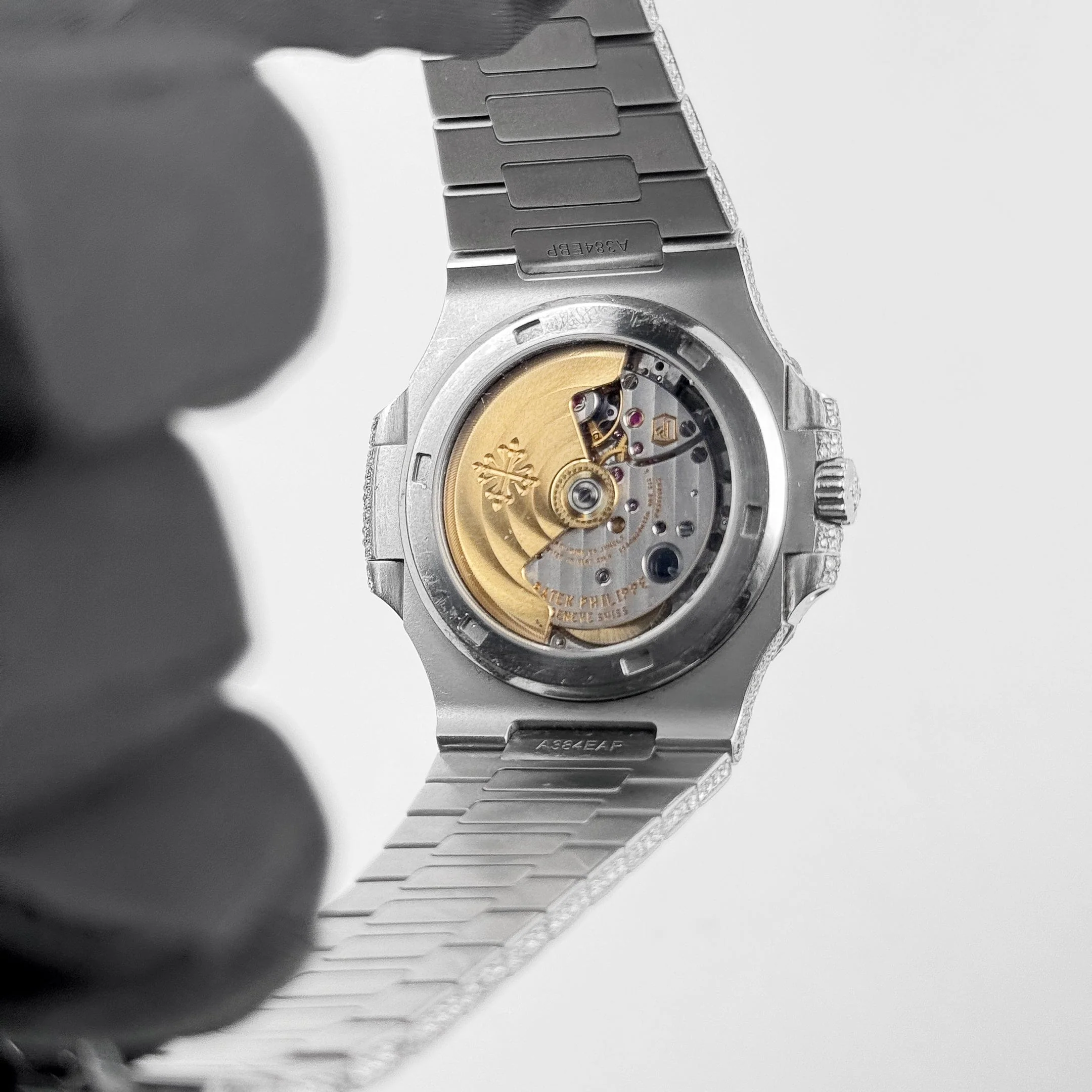 Patek Philippe Nautilus 5711/1A-011 Stainless Steel with Aftermarket Diamond Pavé Bezel and Case (2012) - Image 11