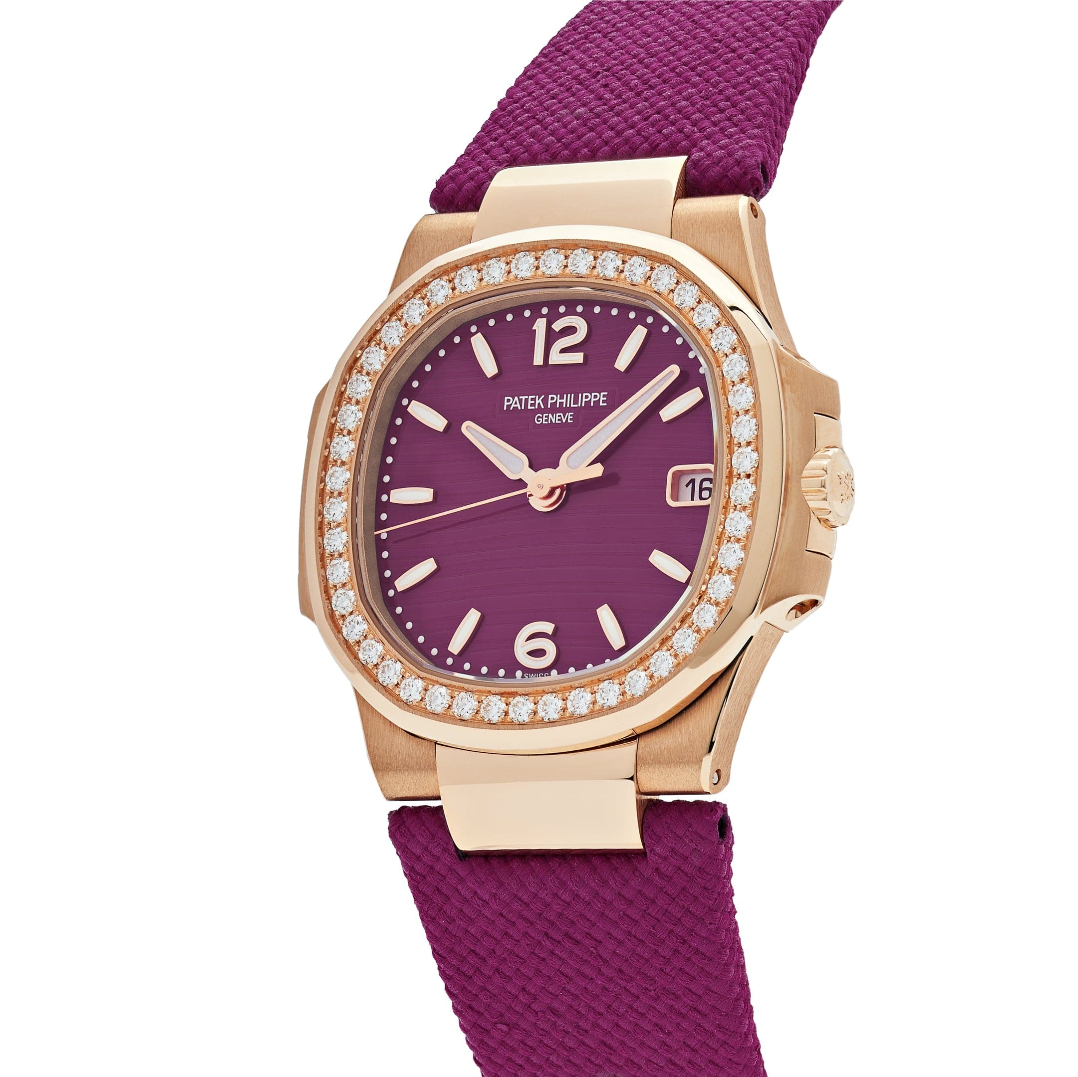 Patek Philippe Nautilus 7010R-013 'Ladies' Rose Gold Purple Dial Diamond Bezel (2026) - Image 3