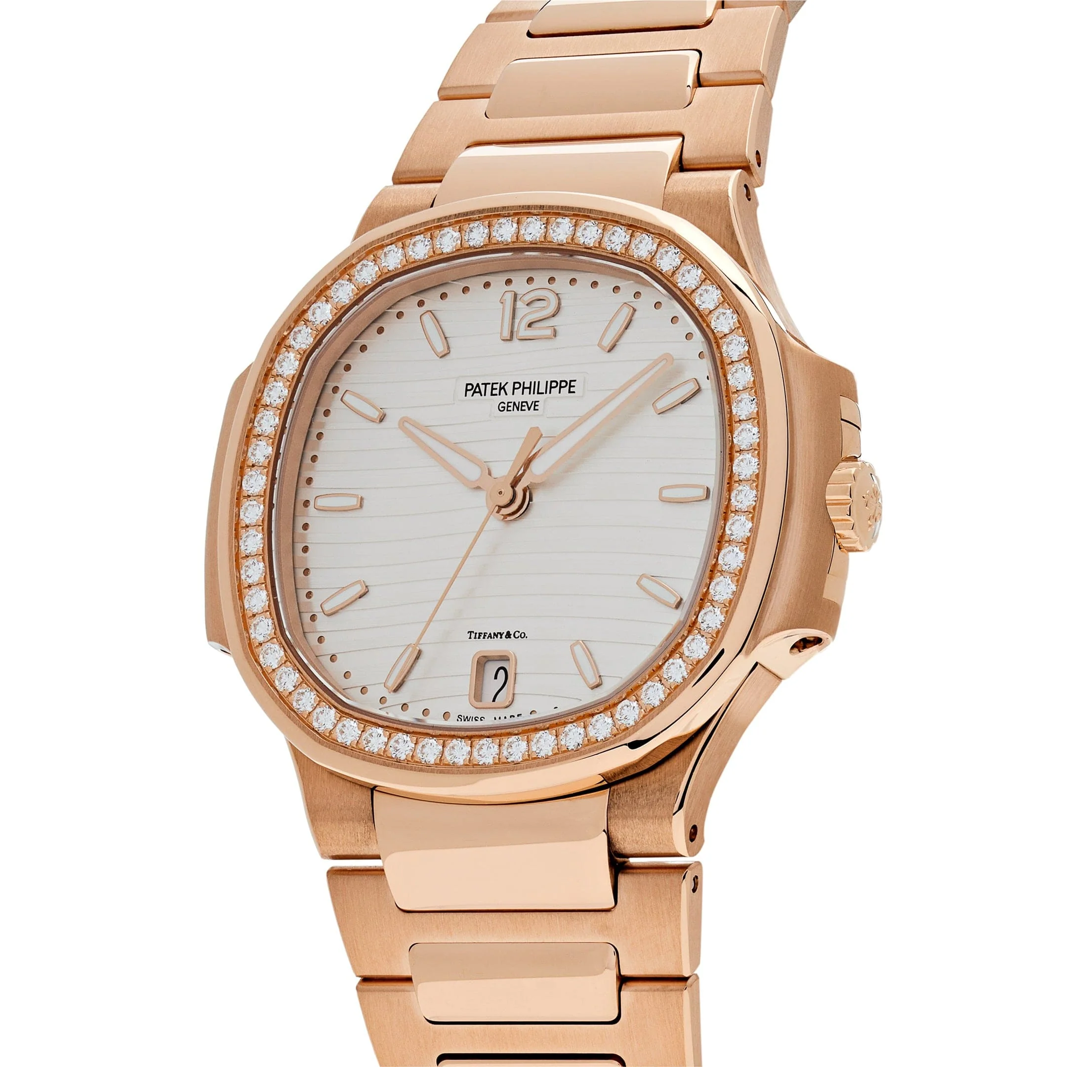 Patek Philippe Nautilus 7118/1200R-001 'Ladies Automatic Tiffany & Co.' Rose Gold Diamond Bezel - Image 2