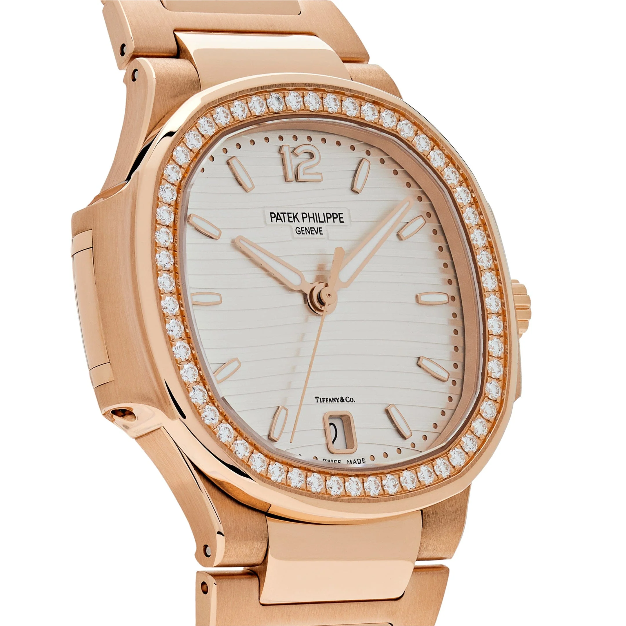 Patek Philippe Nautilus 7118/1200R-001 'Ladies Automatic Tiffany & Co.' Rose Gold Diamond Bezel - Image 3