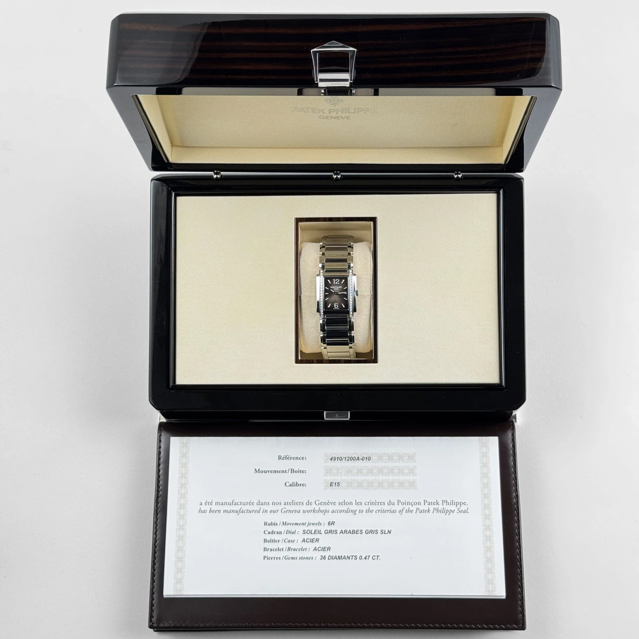 Patek Philippe Twenty-4 4910/1200A-010 'Ladies' Stainless Steel Gray Dial Diamond Bezel Quartz (2024) - Image 12