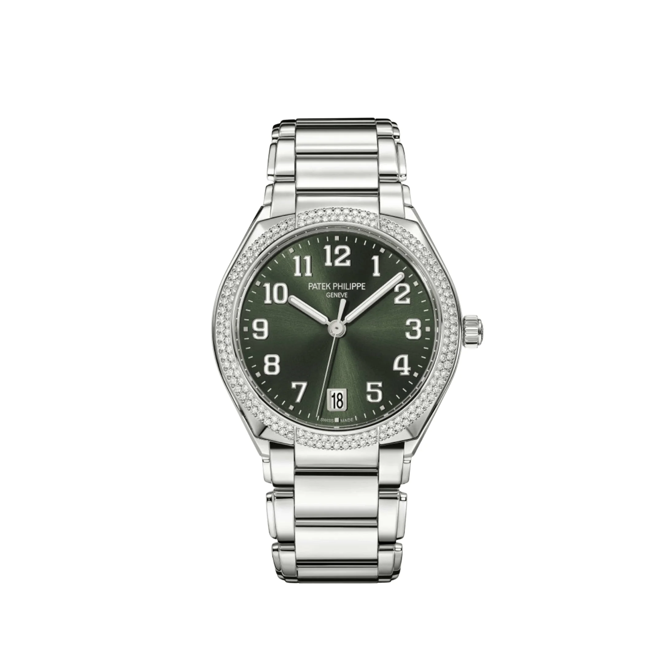Patek Philippe Twenty-4 7300/1200A-011 Green Dial Diamond Bezel (2024)