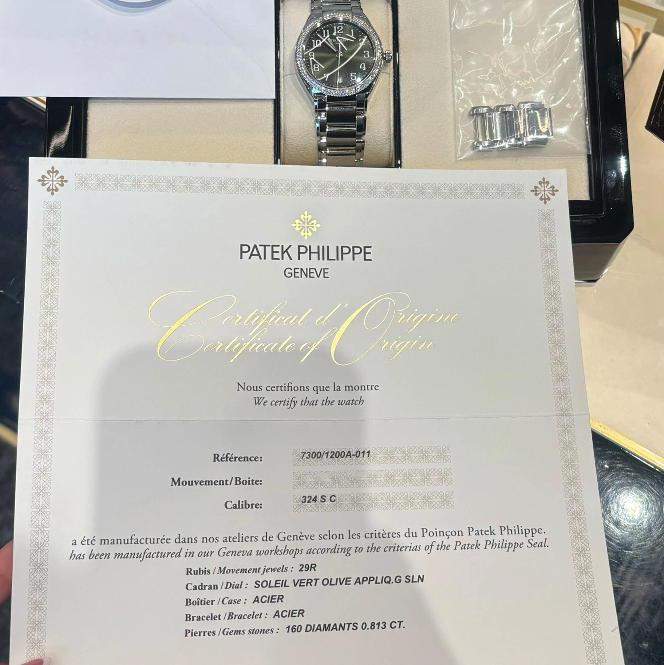 Patek Philippe Twenty-4 7300/1200A-011 Green Dial Diamond Bezel (2024) - Image 10