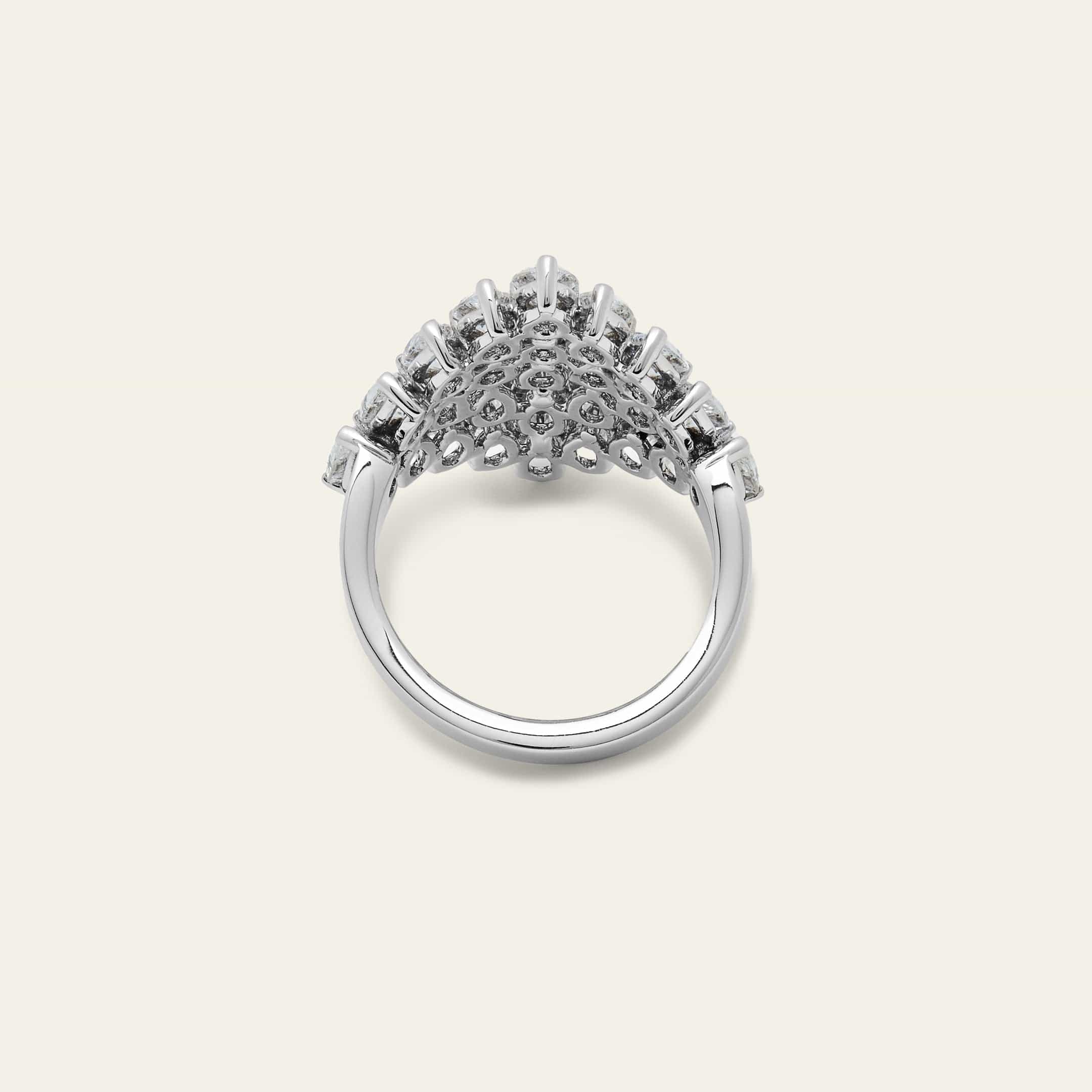 Pear Diamond Shield Ring - Image 5