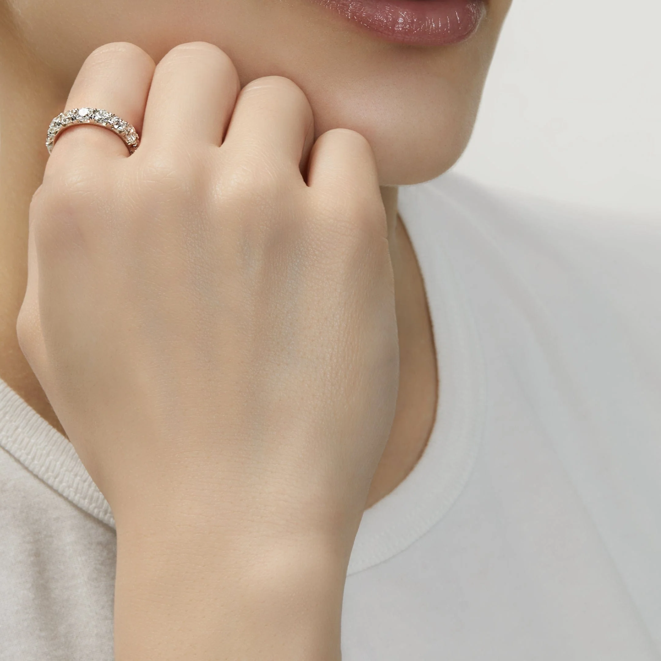 Platinum Round Diamond Eternity Ring - Image 2