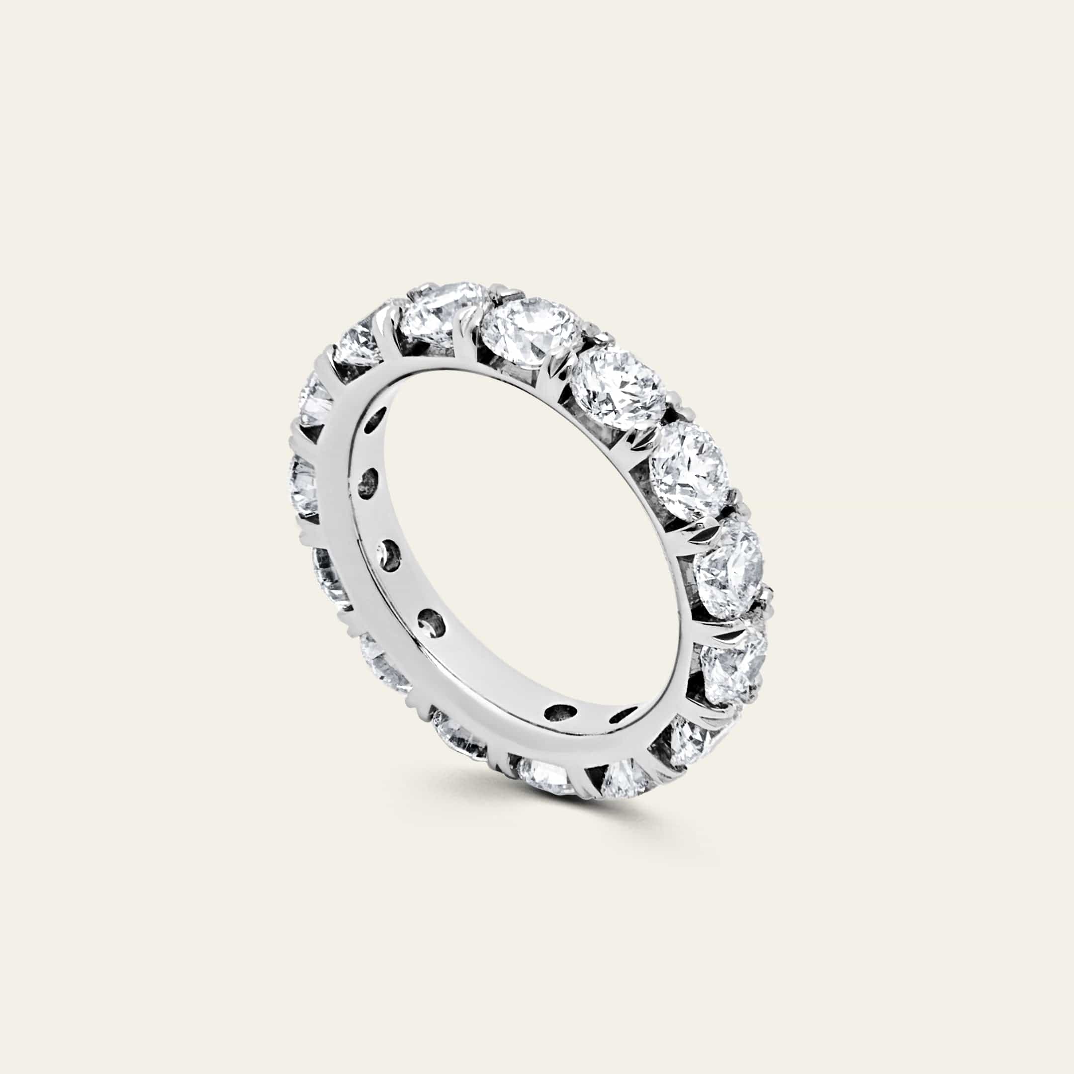 Platinum Round Diamond Eternity Ring - Image 3