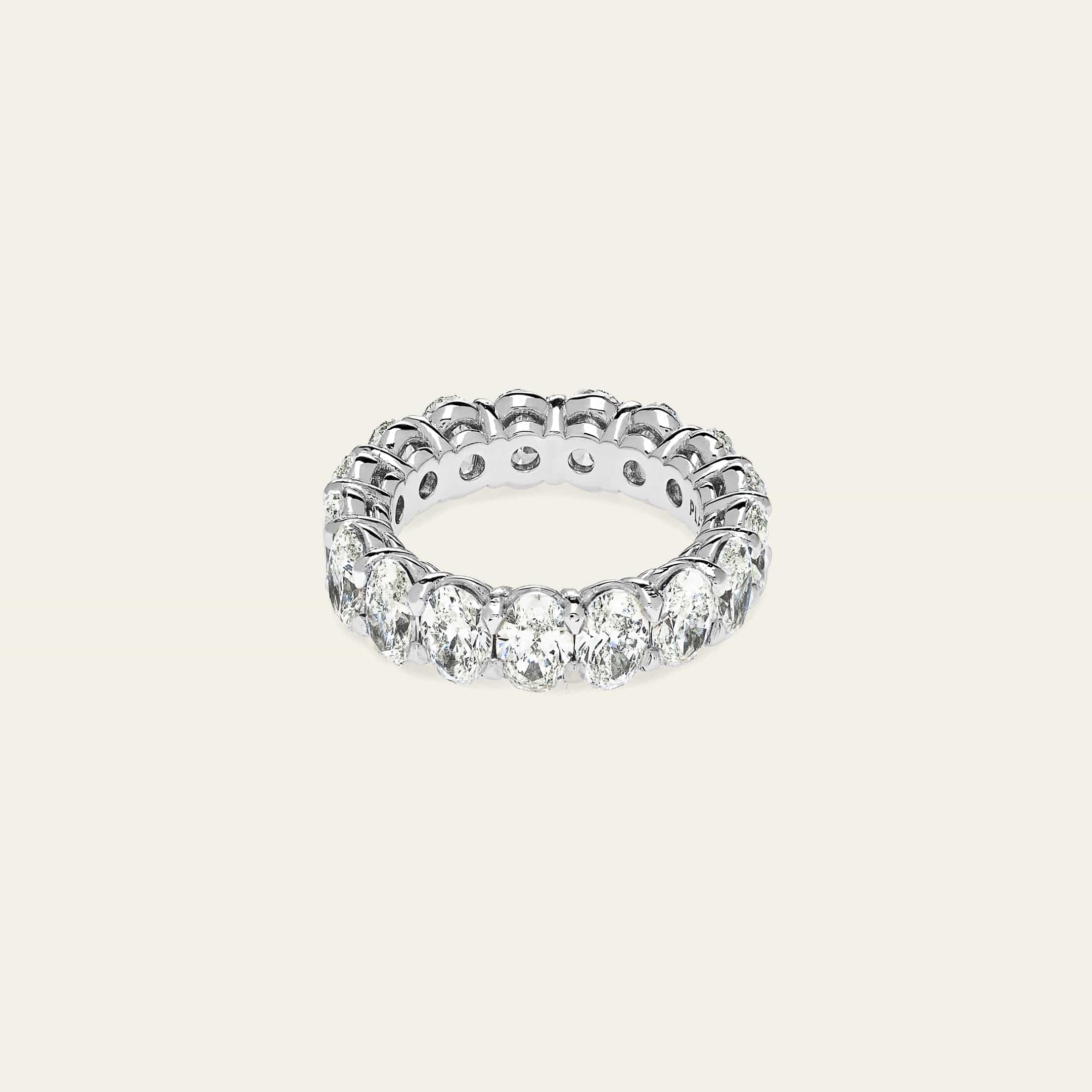 Platinum Oval Cut Diamond Ring - Image 3