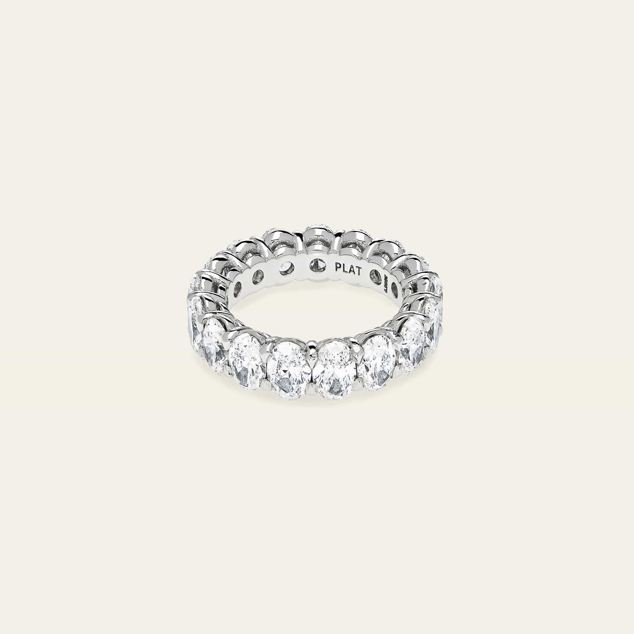 Platinum Oval Cut Diamond Ring - Image 4
