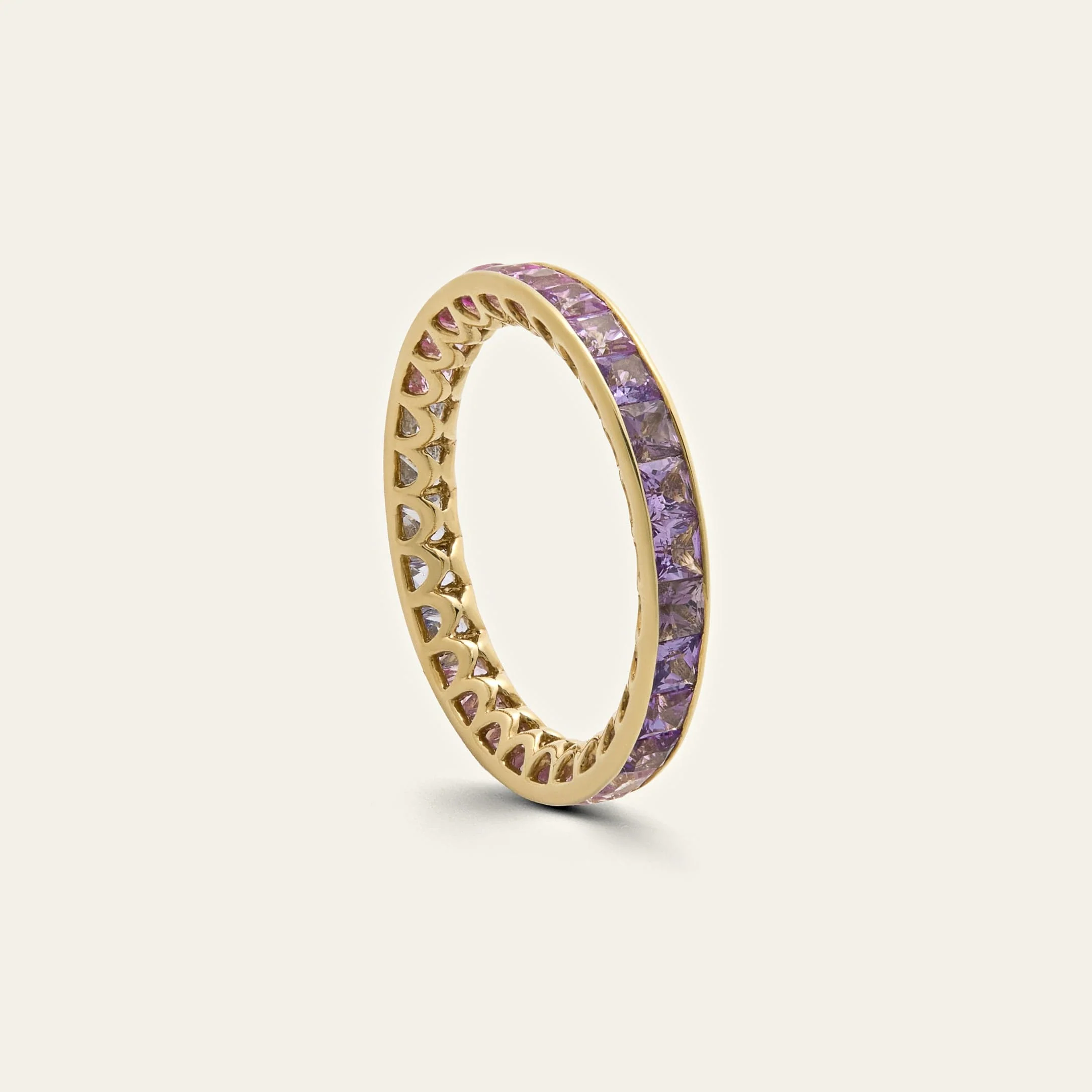 Purple Sapphire Eternity Band