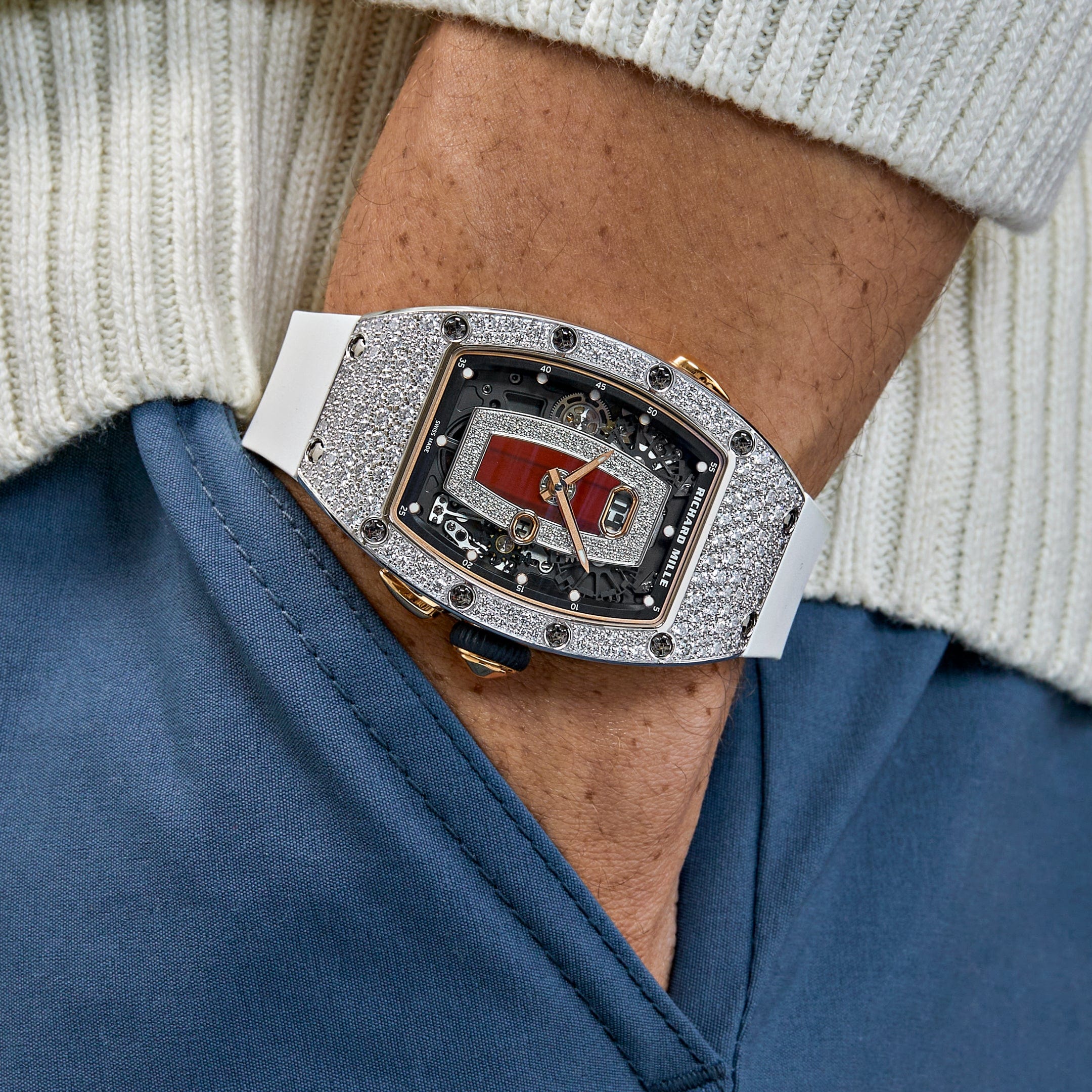 Richard Mille RM 037 White Gold Snow Diamond Set (2023) - Image 3