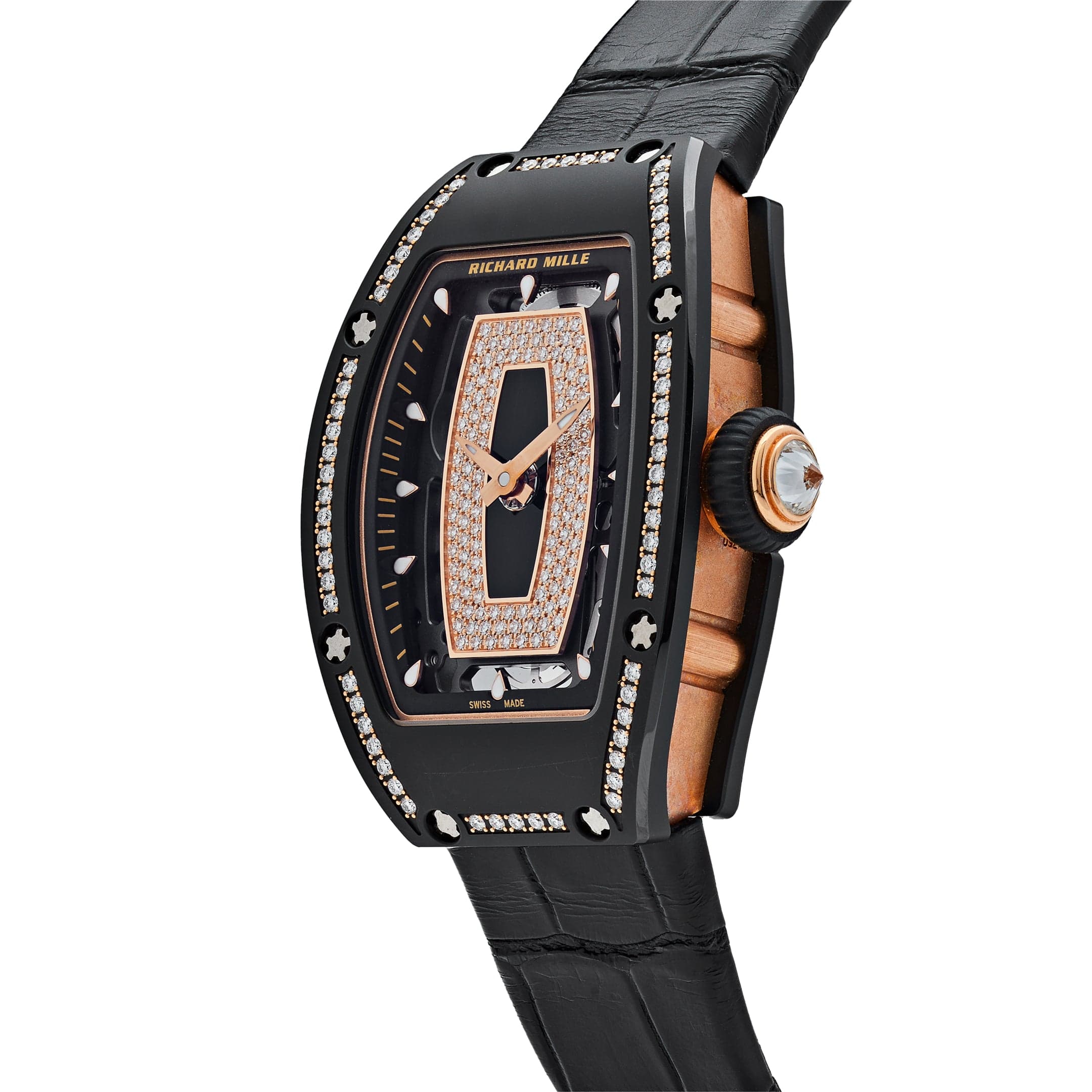 Richard Mille RM 07-01 'Ladies' Black Ceramic Black Lips Diamond Bezel - Image 3