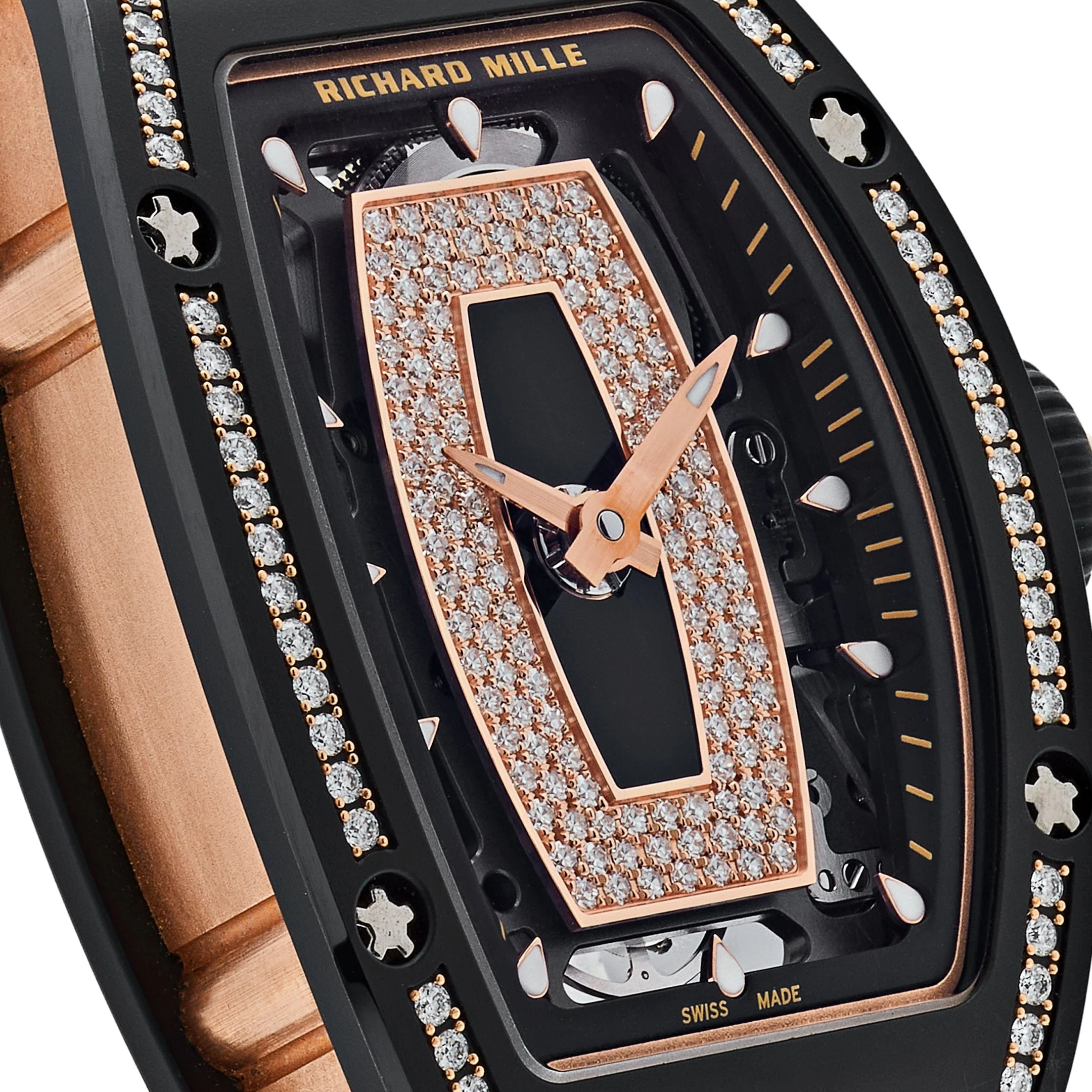 Richard Mille RM 07-01 'Ladies' Black Ceramic Black Lips Diamond Bezel - Image 4