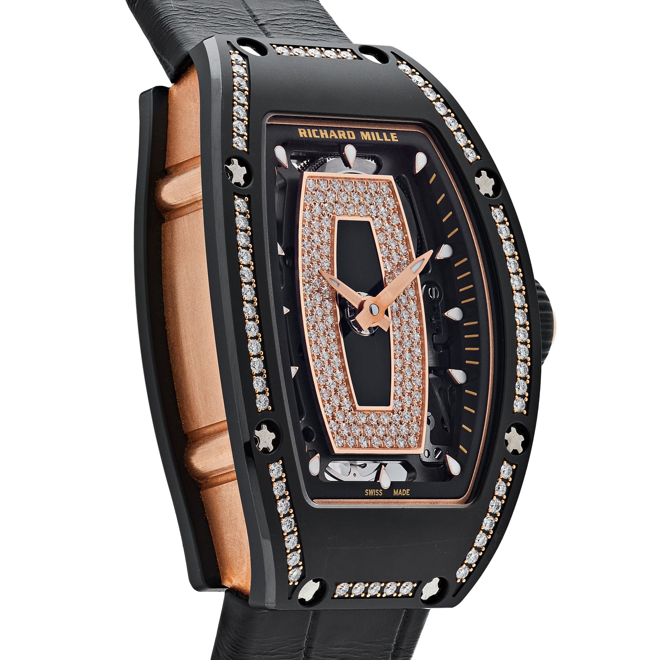 Richard Mille RM 07-01 'Ladies' Black Ceramic Black Lips Diamond Bezel - Image 5
