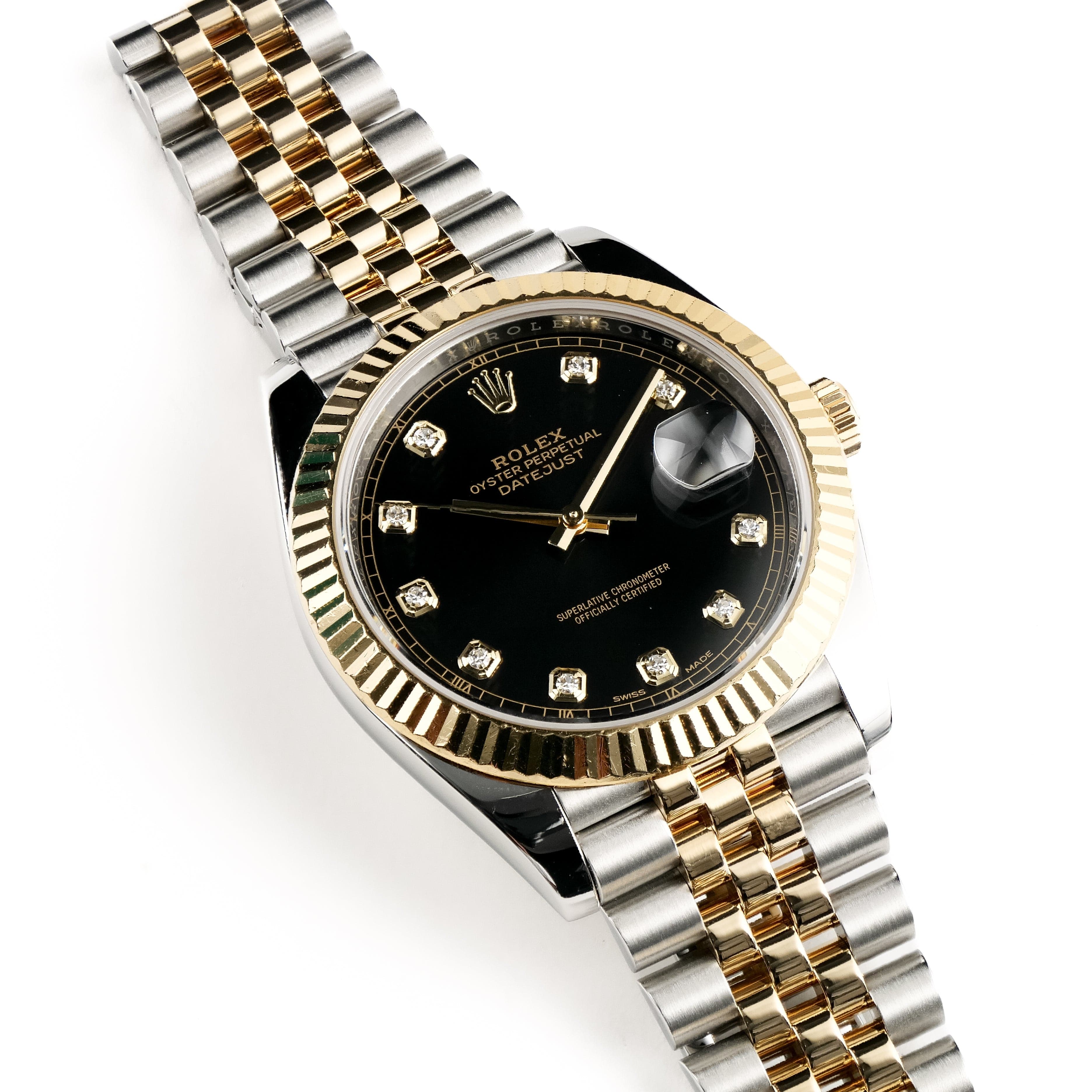 Rolex Datejust 41 126333 Stainless Steel Yellow Gold Black Diamond Dial Jubilee (2018) - Image 4