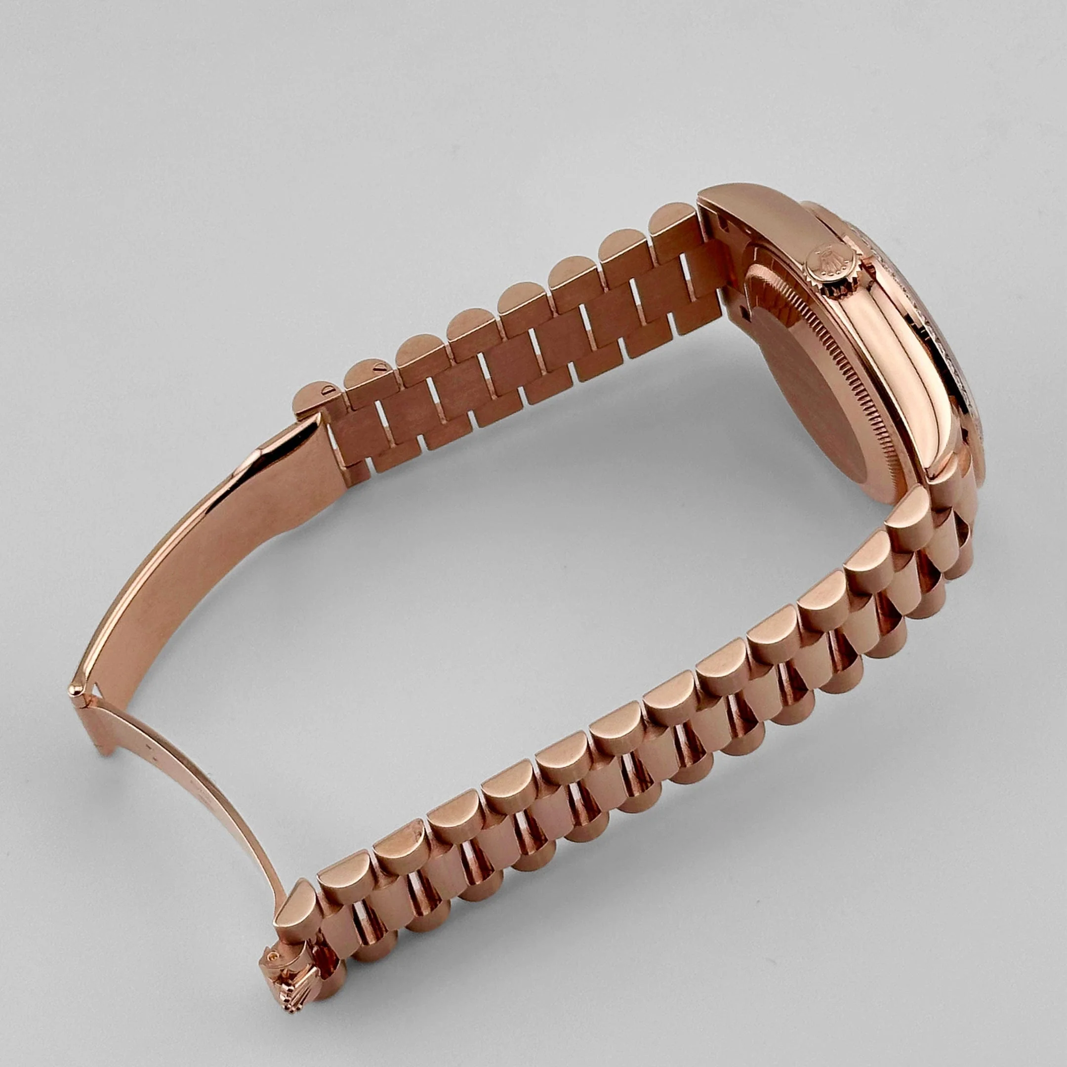 Rolex Day-Date 36 128345RBR Rose Gold Rainbow Diamond Pave Dial Diamond Bezel (2025) - Image 7
