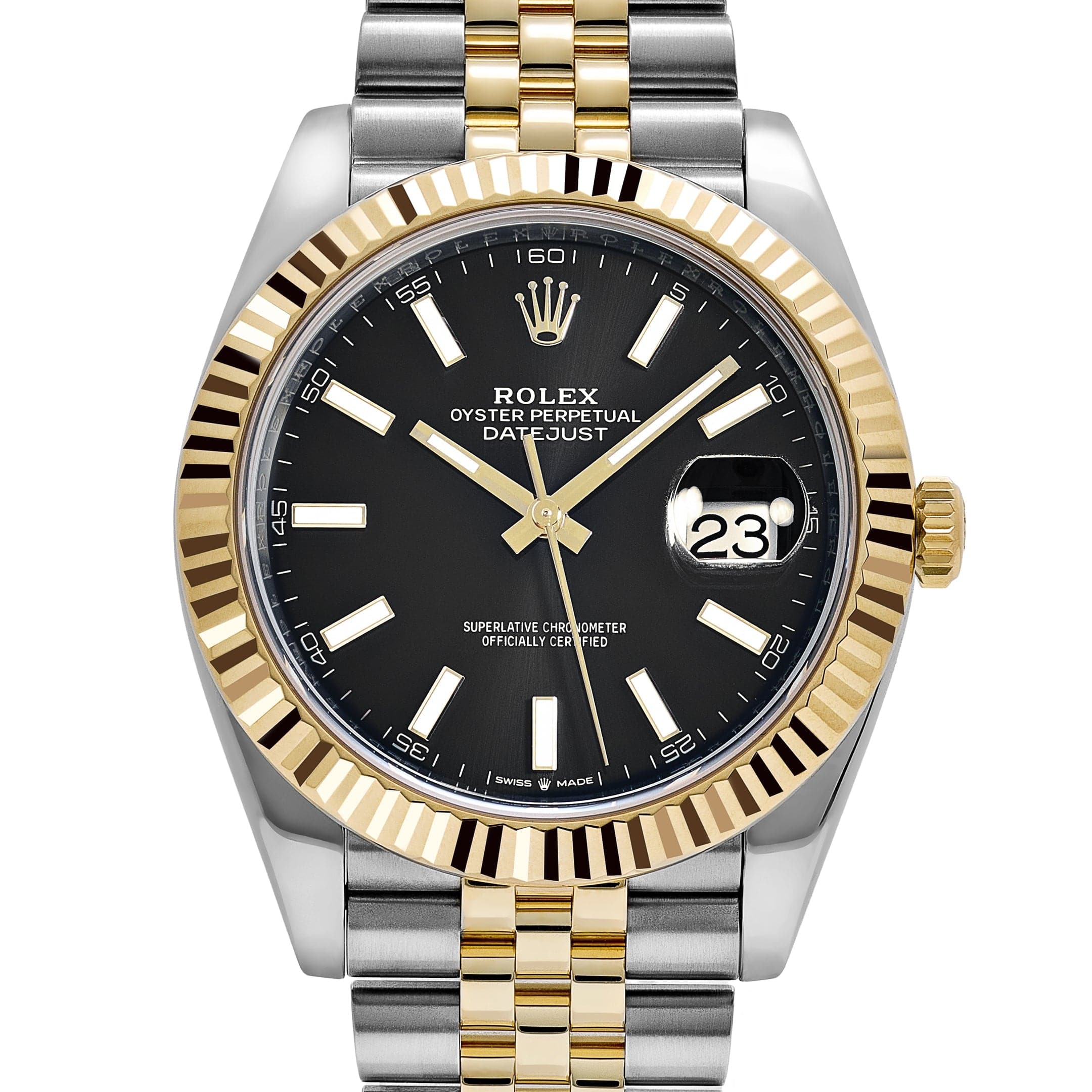 Rolex Datejust 41 126333 Stainless Steel Yellow Gold Black Dial Jubilee (2019) - Image 4