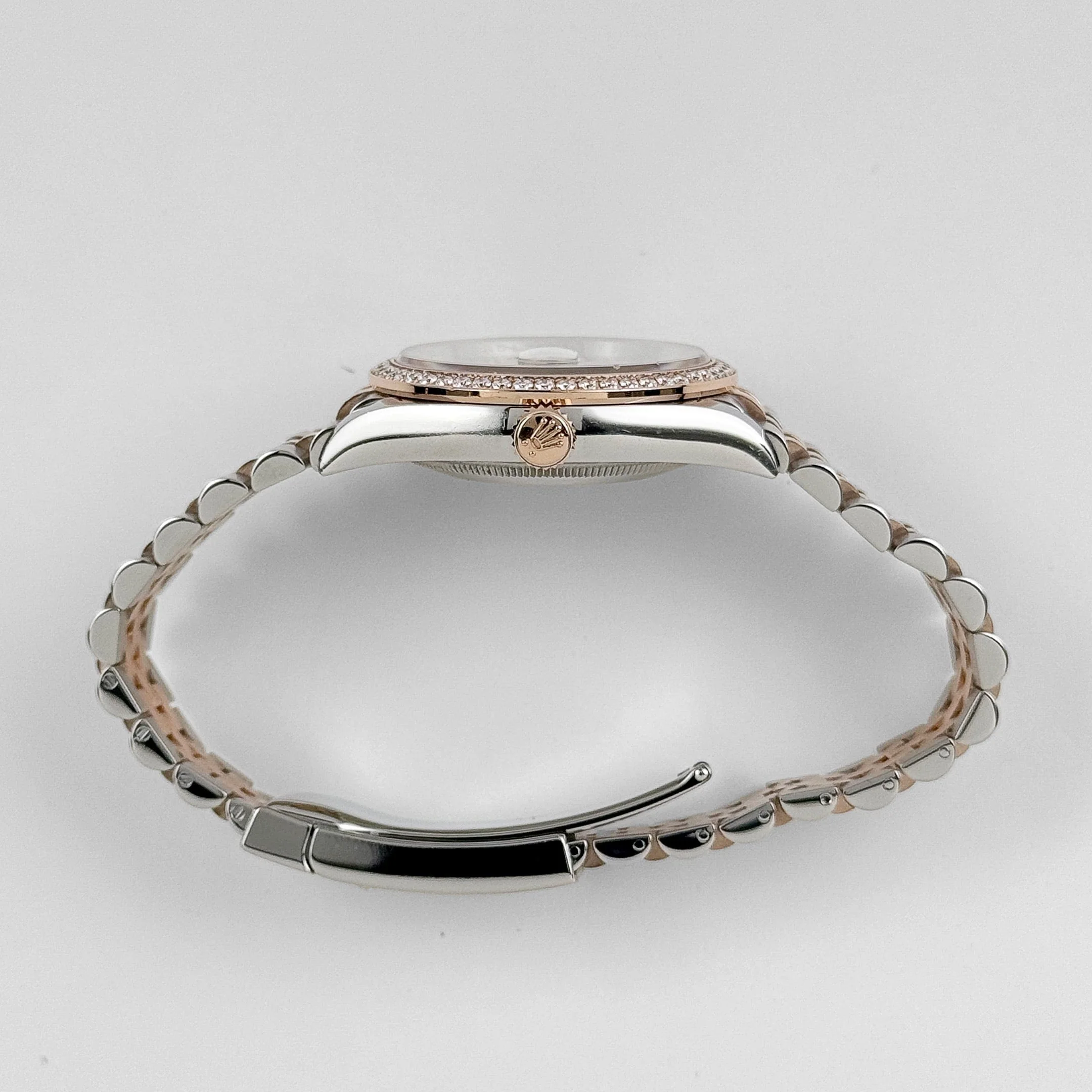 Rolex Datejust 126281RBR Rose Gold Stainless Steel Slate Diamond Dial Diamond Bezel (2025) - Image 13