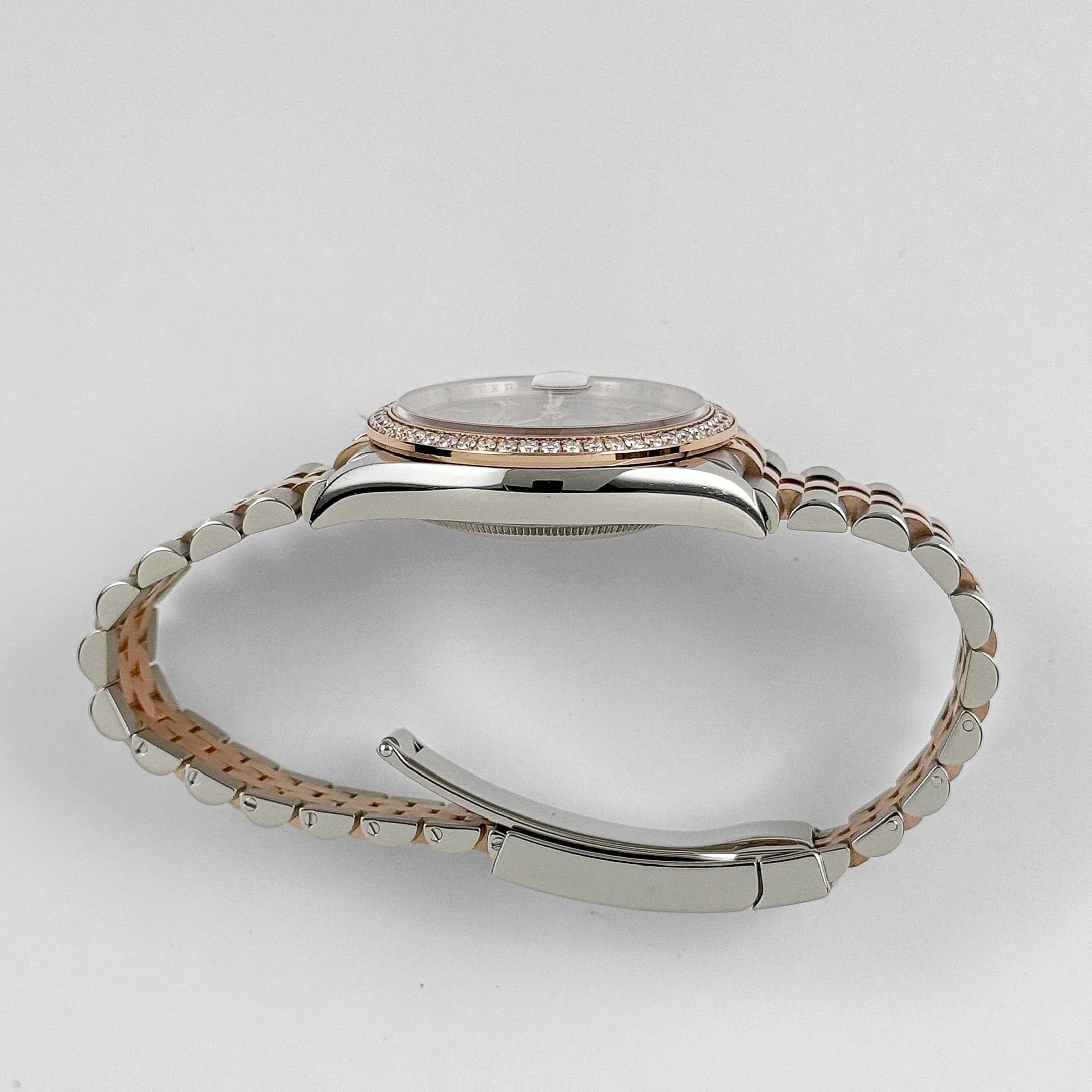 Rolex Datejust 126281RBR Rose Gold Stainless Steel Slate Diamond Dial Diamond Bezel (2025) - Image 14