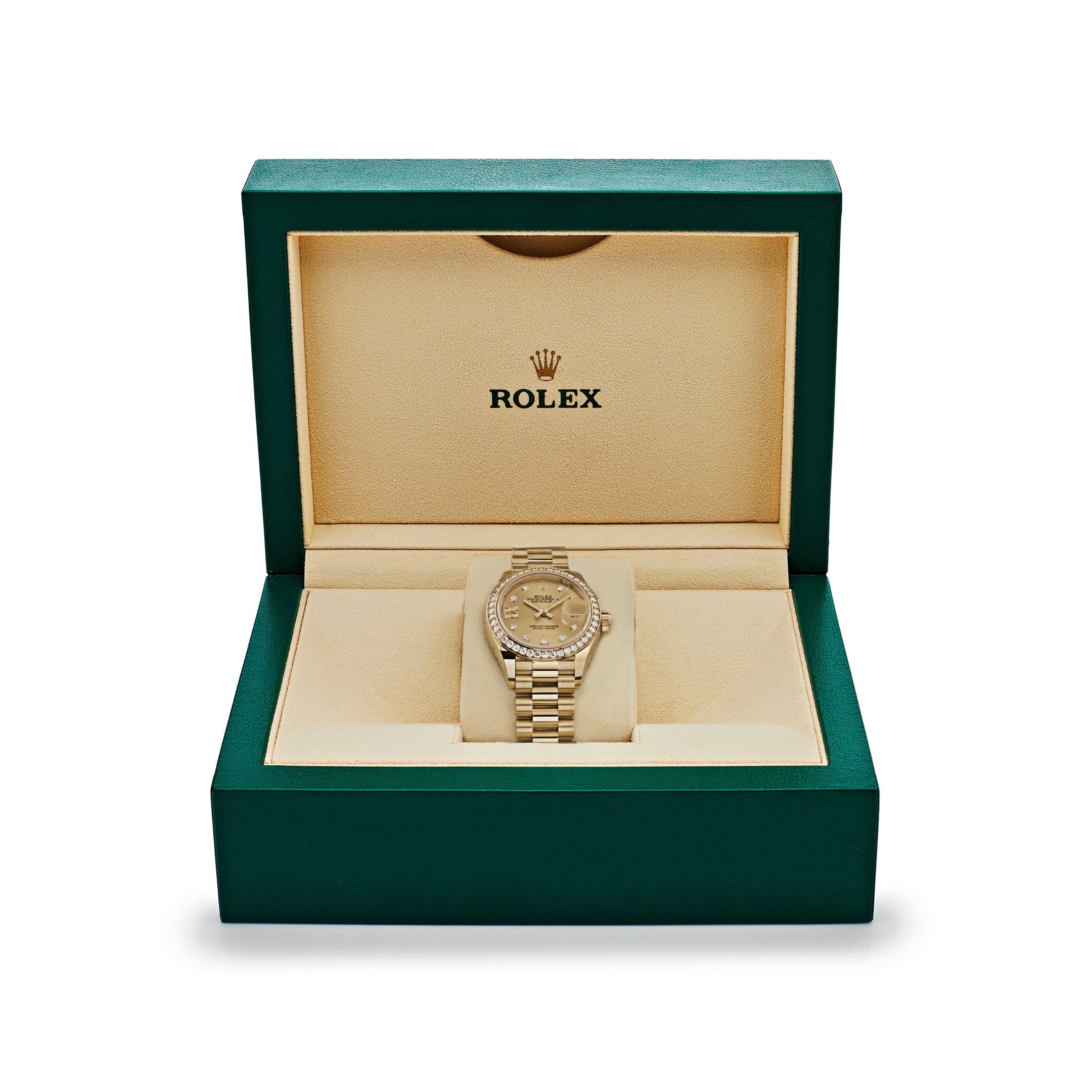 Rolex Datejust 28 279138RBR 'Ladies' Yellow Gold Champagne Diamond Dial President (2025) - Image 13