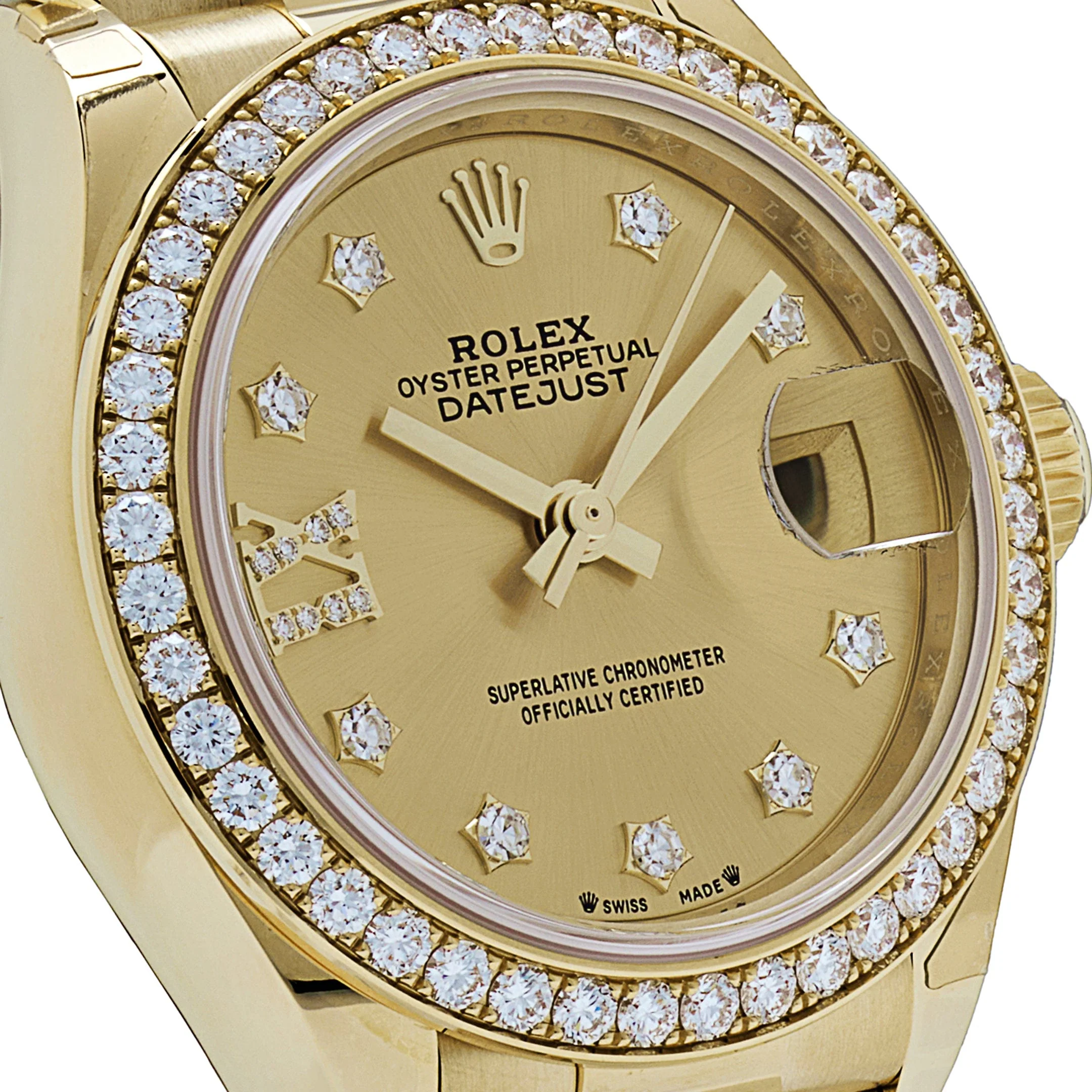 Rolex Datejust 28 279138RBR 'Ladies' Yellow Gold Champagne Diamond Dial President (2025) - Image 15