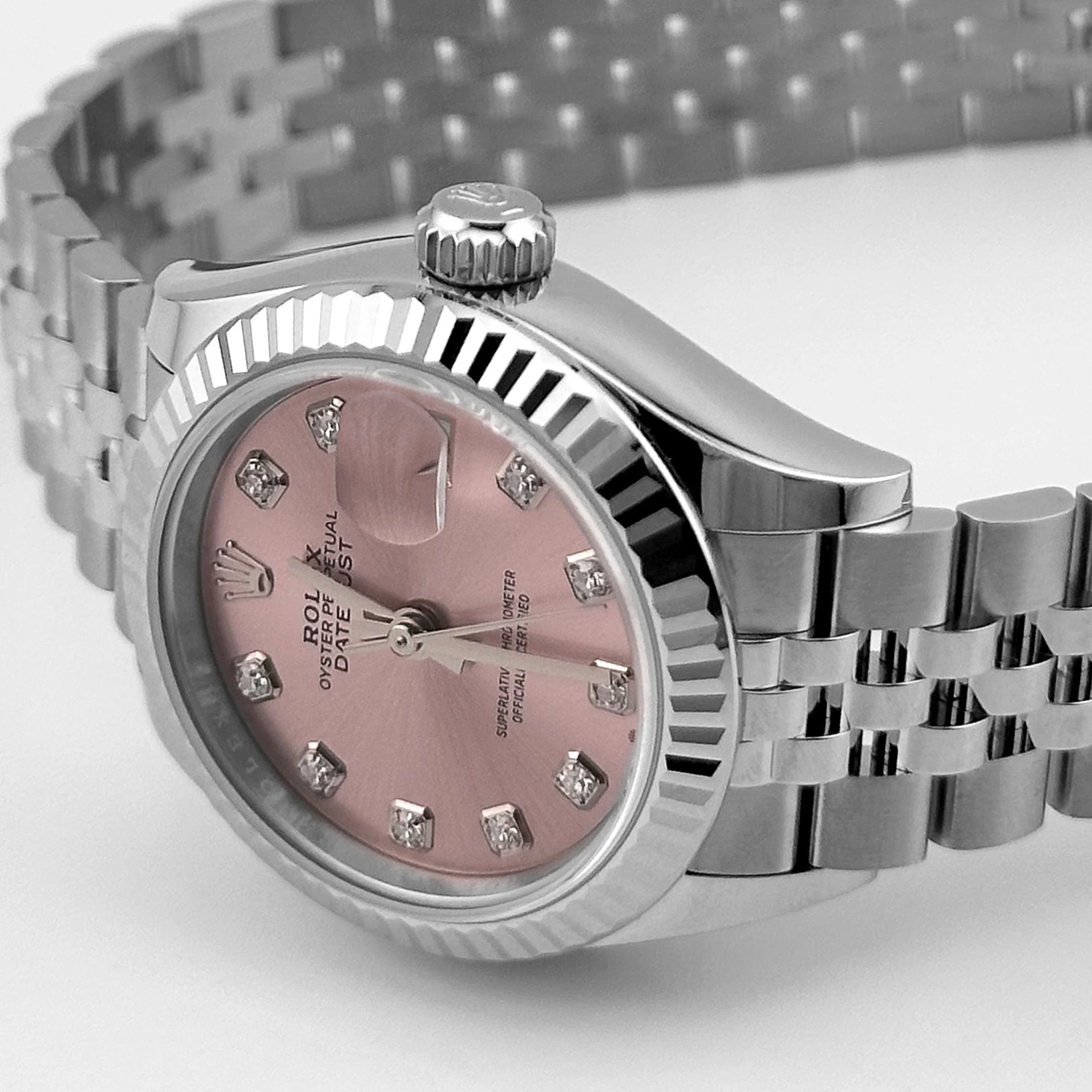 Rolex Datejust 28 279174 'Ladies' Stainless Steel Pink Diamond Dial Jubilee (2025) - Image 13
