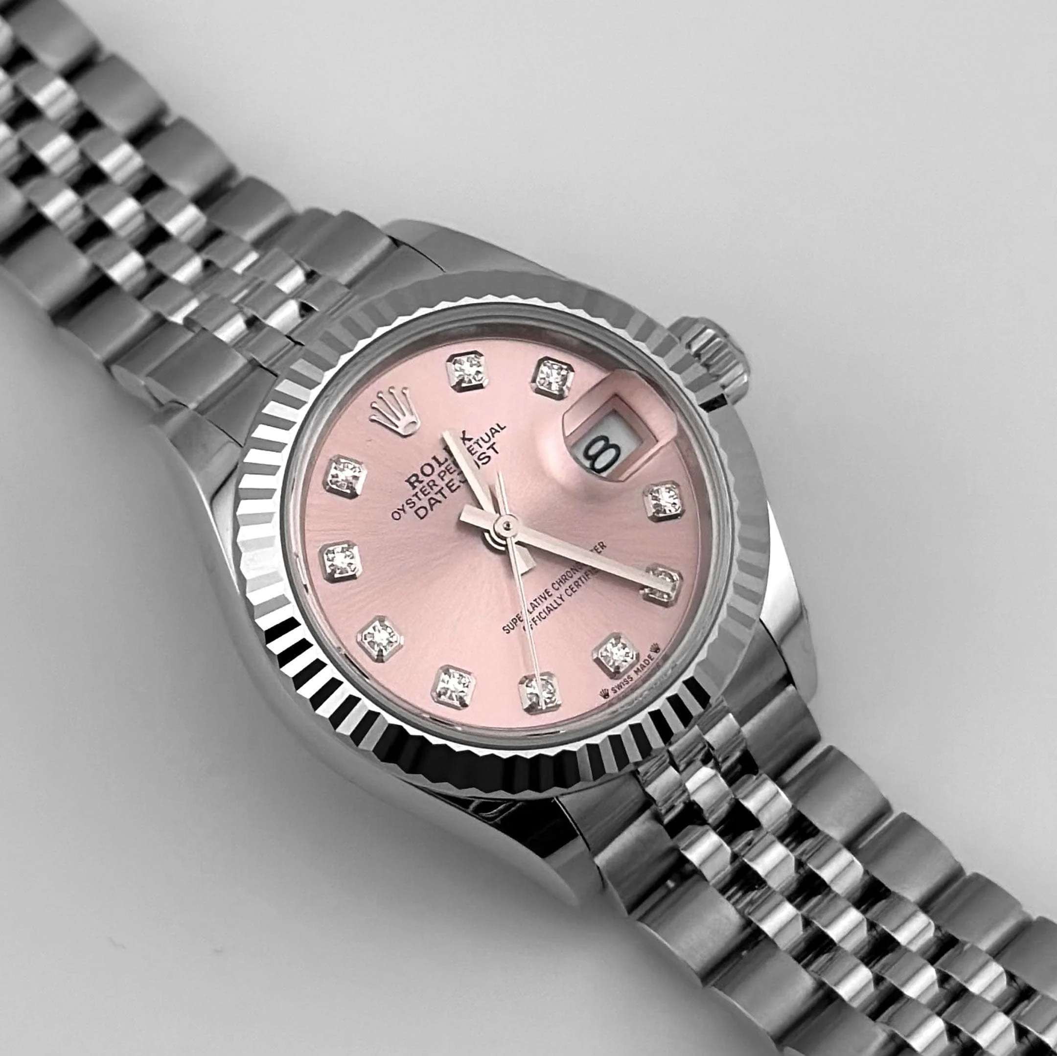 Rolex Datejust 28 279174 'Ladies' Stainless Steel Pink Diamond Dial Jubilee (2025) - Image 2