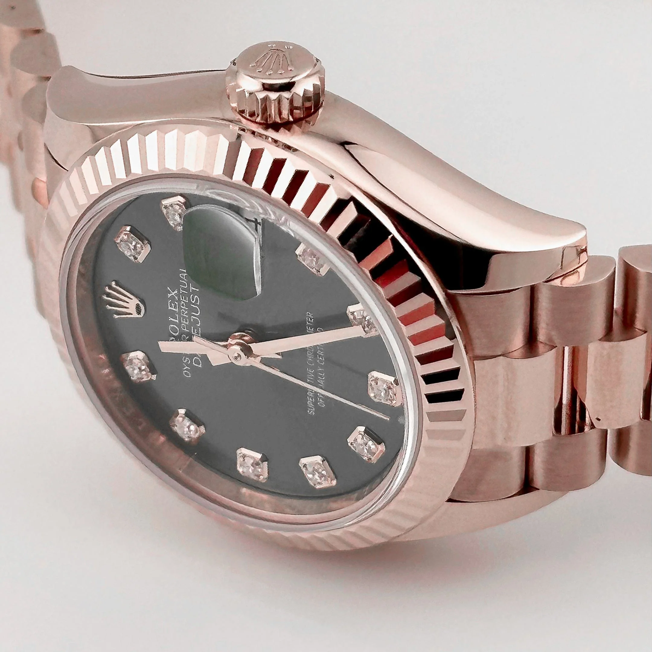 Rolex Datejust 28 279175 'Ladies' Rose Gold Olive Diamond Dial (2025) - Image 3