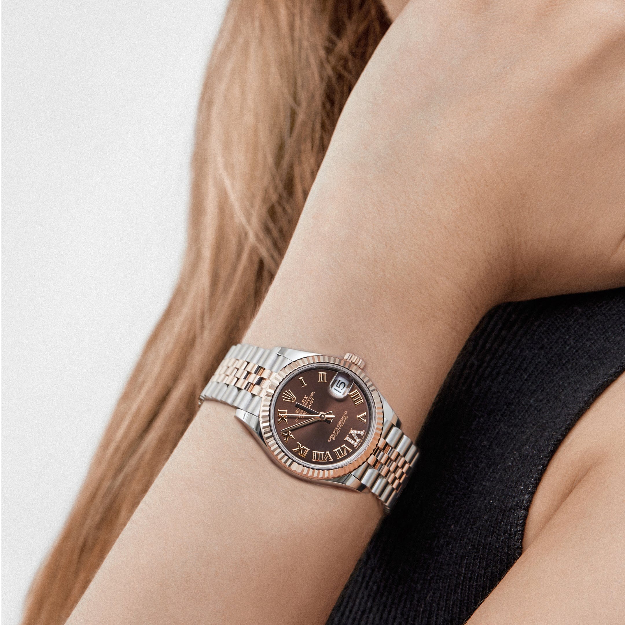Rolex Datejust 31 278271 'Ladies' Rose Gold Stainless Steel Roman Chocolate Dial Jubilee - Image 2