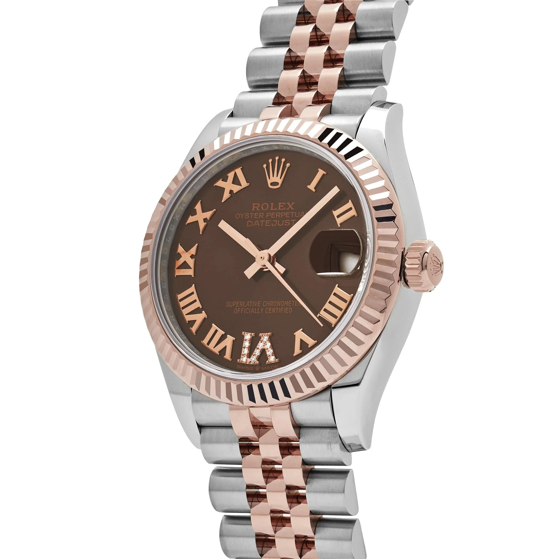 Rolex Datejust 31 278271 'Ladies' Rose Gold Stainless Steel Roman Chocolate Dial Jubilee - Image 3