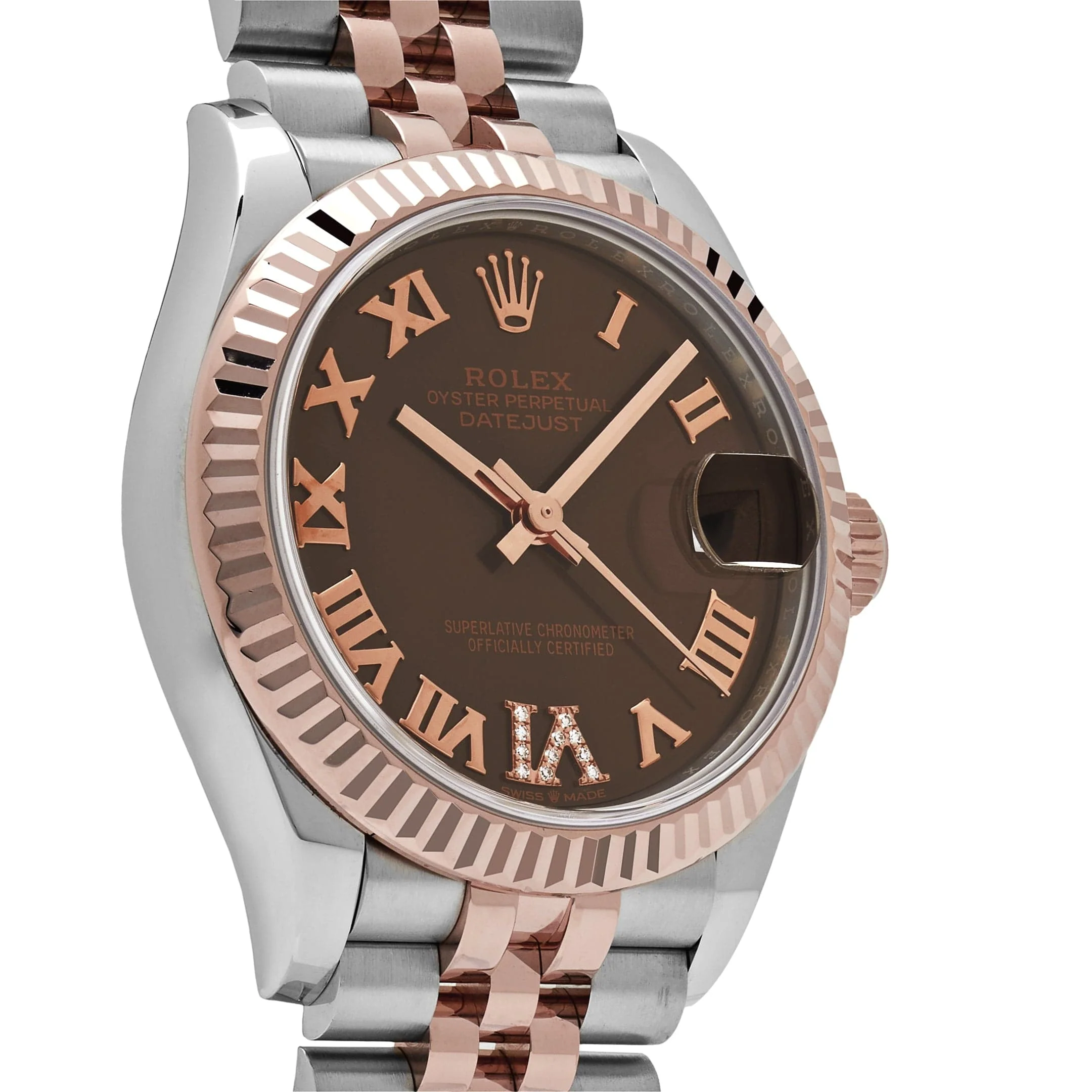 Rolex Datejust 31 278271 'Ladies' Rose Gold Stainless Steel Roman Chocolate Dial Jubilee - Image 4