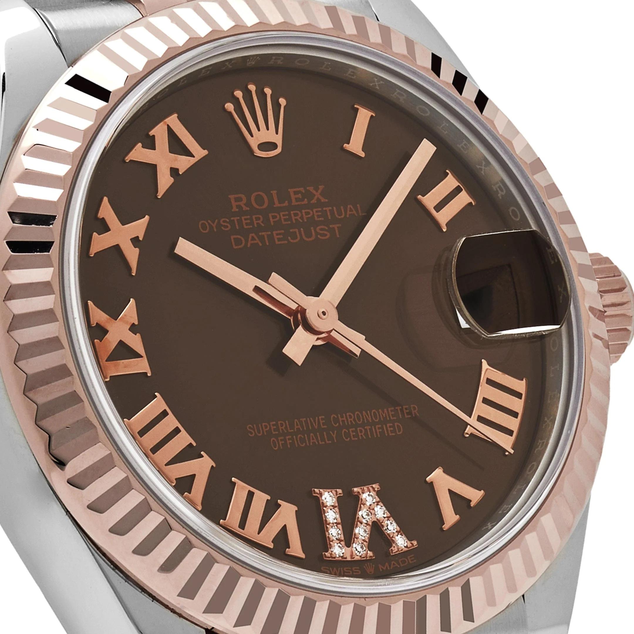 Rolex Datejust 31 278271 'Ladies' Rose Gold Stainless Steel Roman Chocolate Dial Jubilee - Image 5