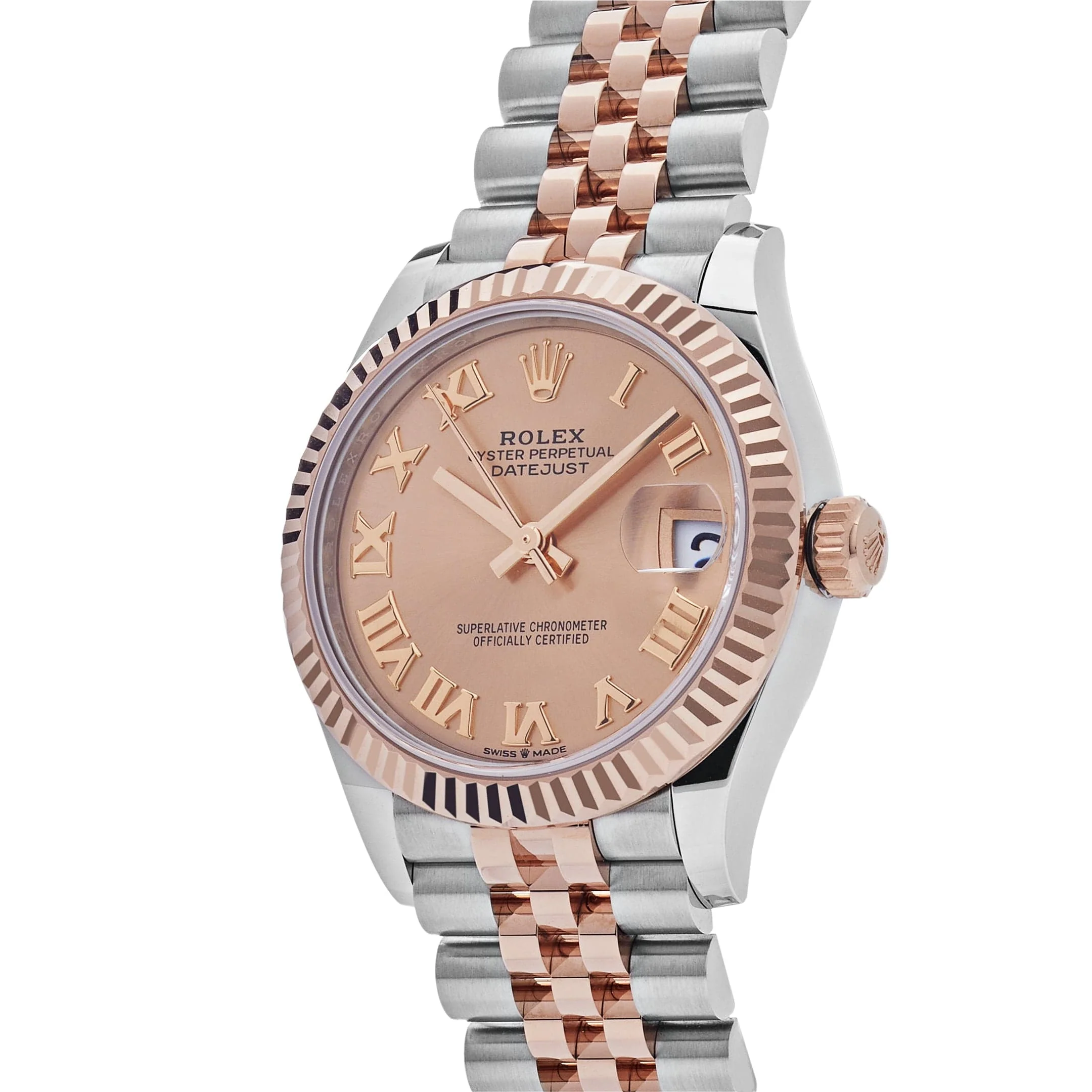 Rolex Datejust 31 278271 'Ladies' Rose Gold Stainless Steel Roman Pink Dial Jubilee (2024) - Image 3