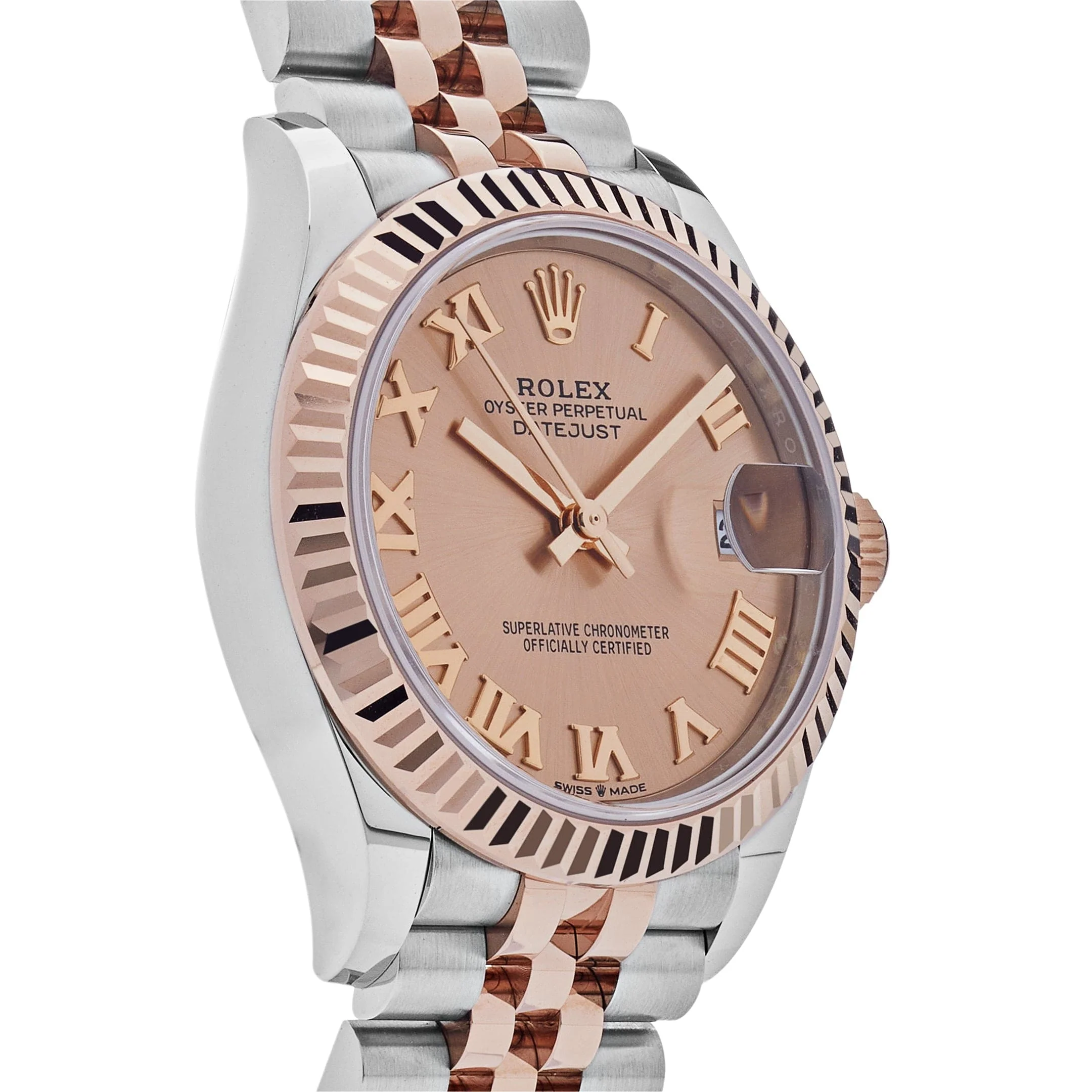 Rolex Datejust 31 278271 'Ladies' Rose Gold Stainless Steel Roman Pink Dial Jubilee (2024) - Image 4