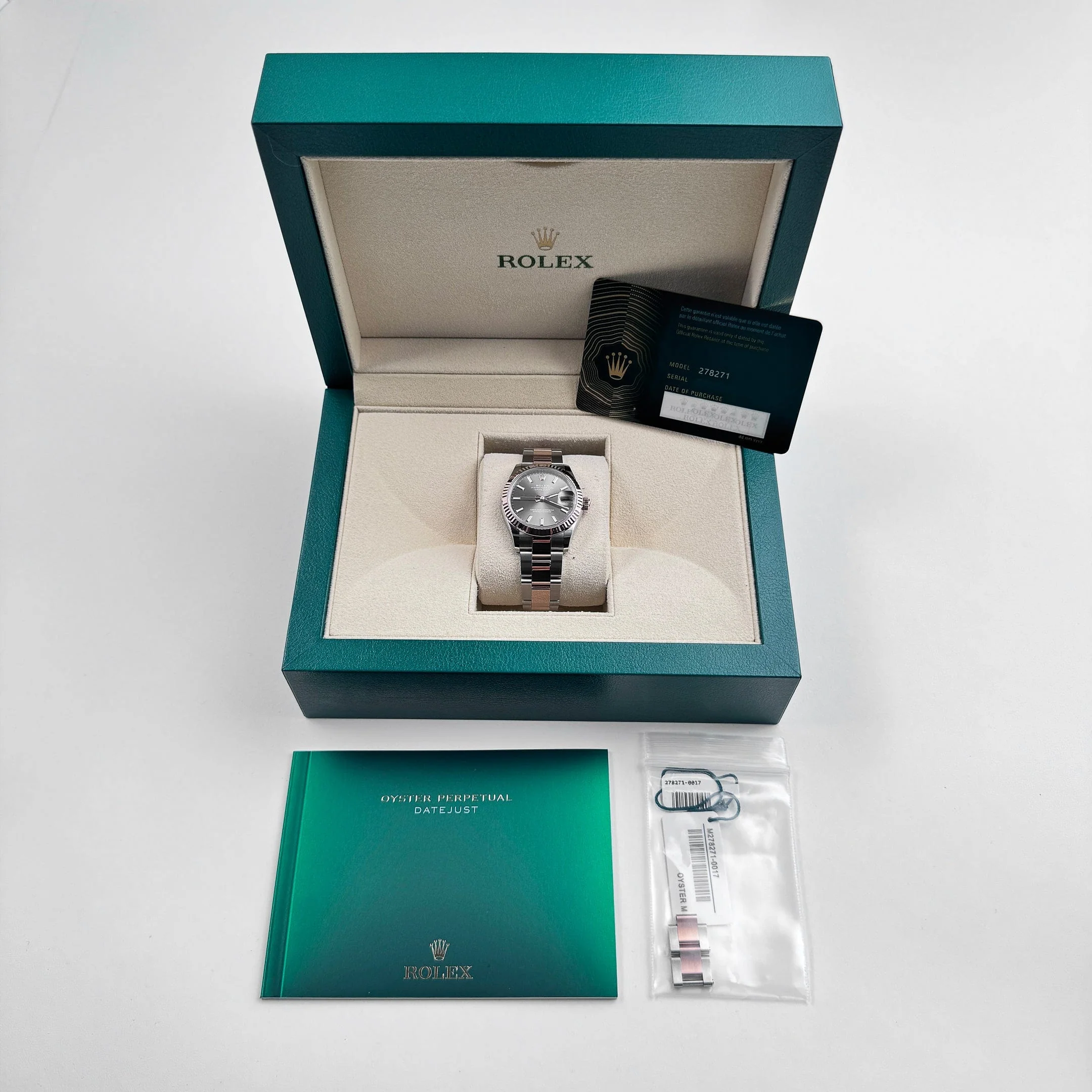 Rolex Datejust 31 278271 'Ladies' Rose Gold Stainless Steel Slate Dial Oyster (2025) - Image 12