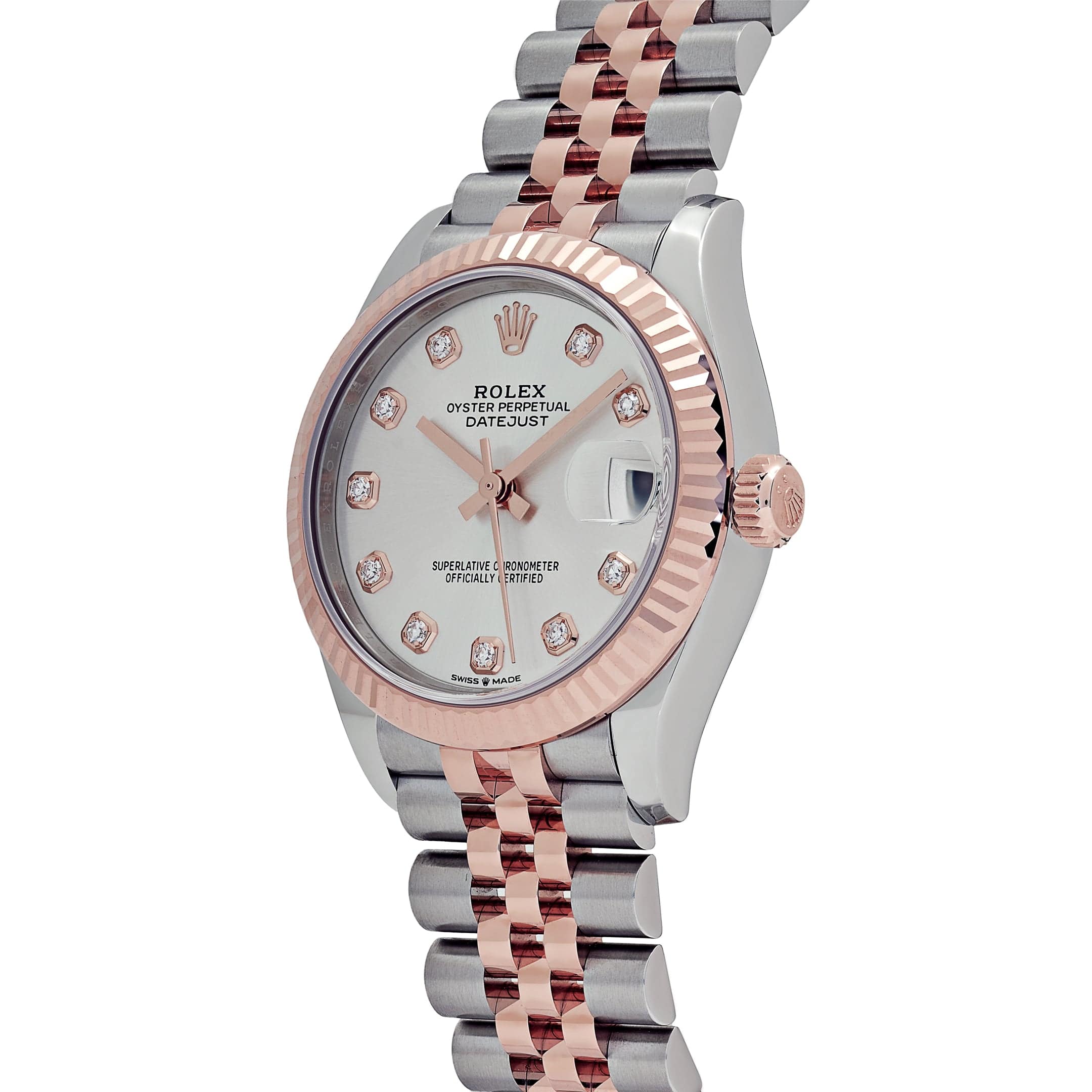 Rolex Datejust 31 278271 'Ladies' Stainless Steel Rose Gold Silver Diamond Dial (2024) - Image 3