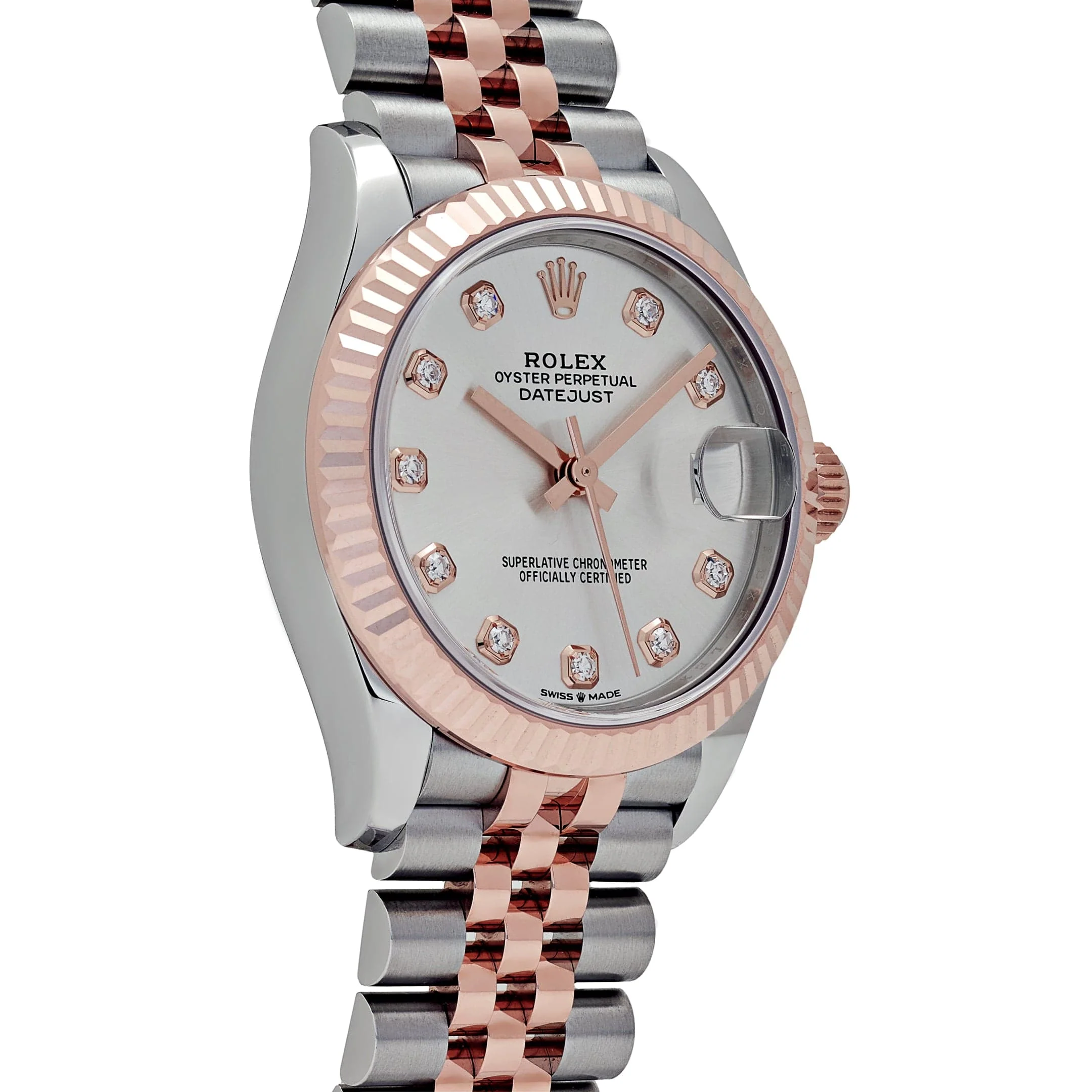 Rolex Datejust 31 278271 'Ladies' Stainless Steel Rose Gold Silver Diamond Dial (2024) - Image 4