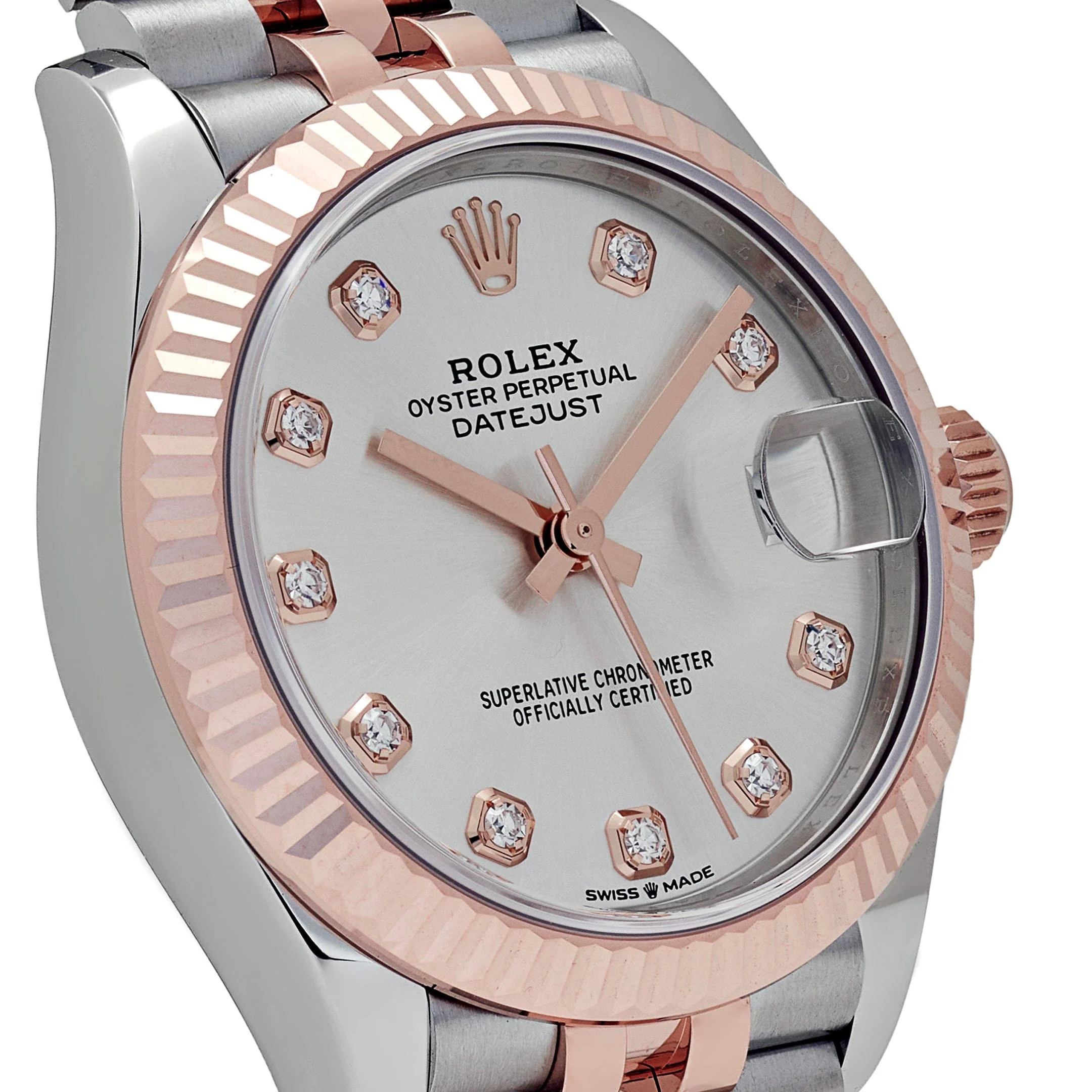 Rolex Datejust 31 278271 'Ladies' Stainless Steel Rose Gold Silver Diamond Dial (2024) - Image 5