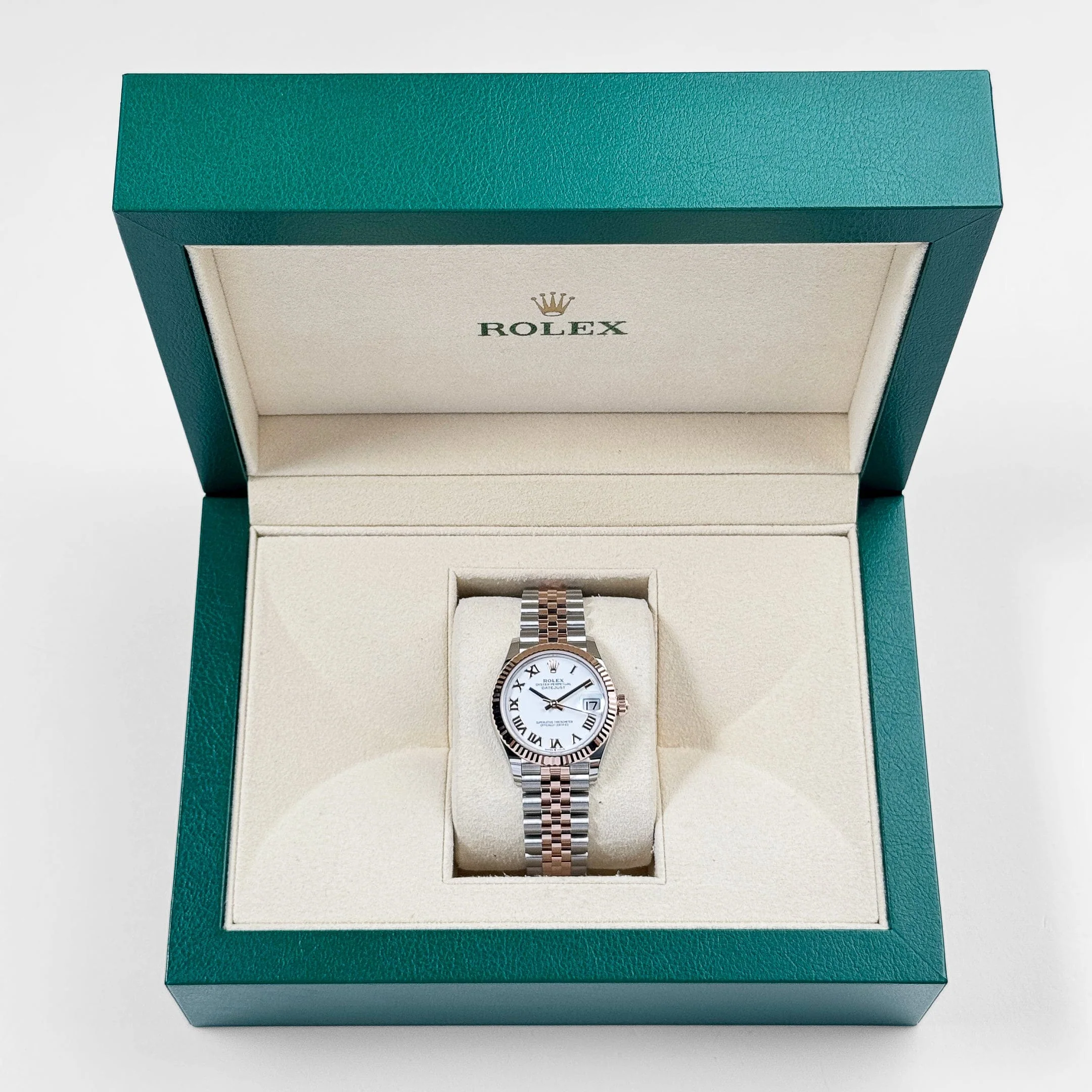 Rolex Datejust 31 278271 'Ladies' Stainless Steel Rose Gold White Roman Numerals Dial (2025) - Image 11